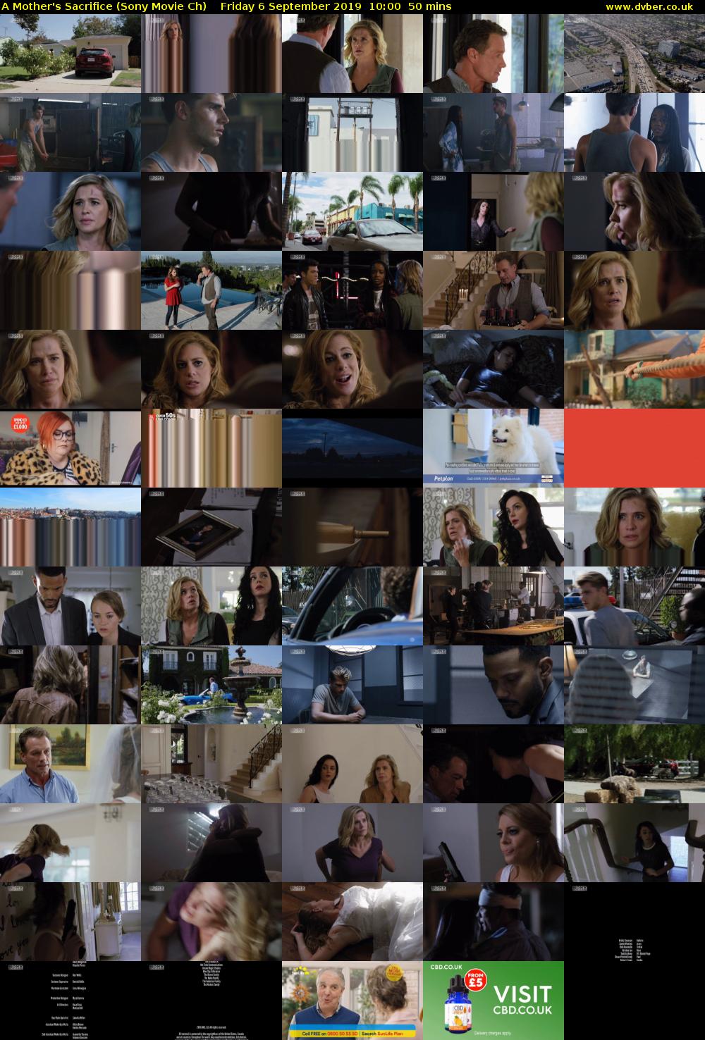 A Mother's Sacrifice (Sony Movie Ch) Friday 6 September 2019 10:00 - 10:50