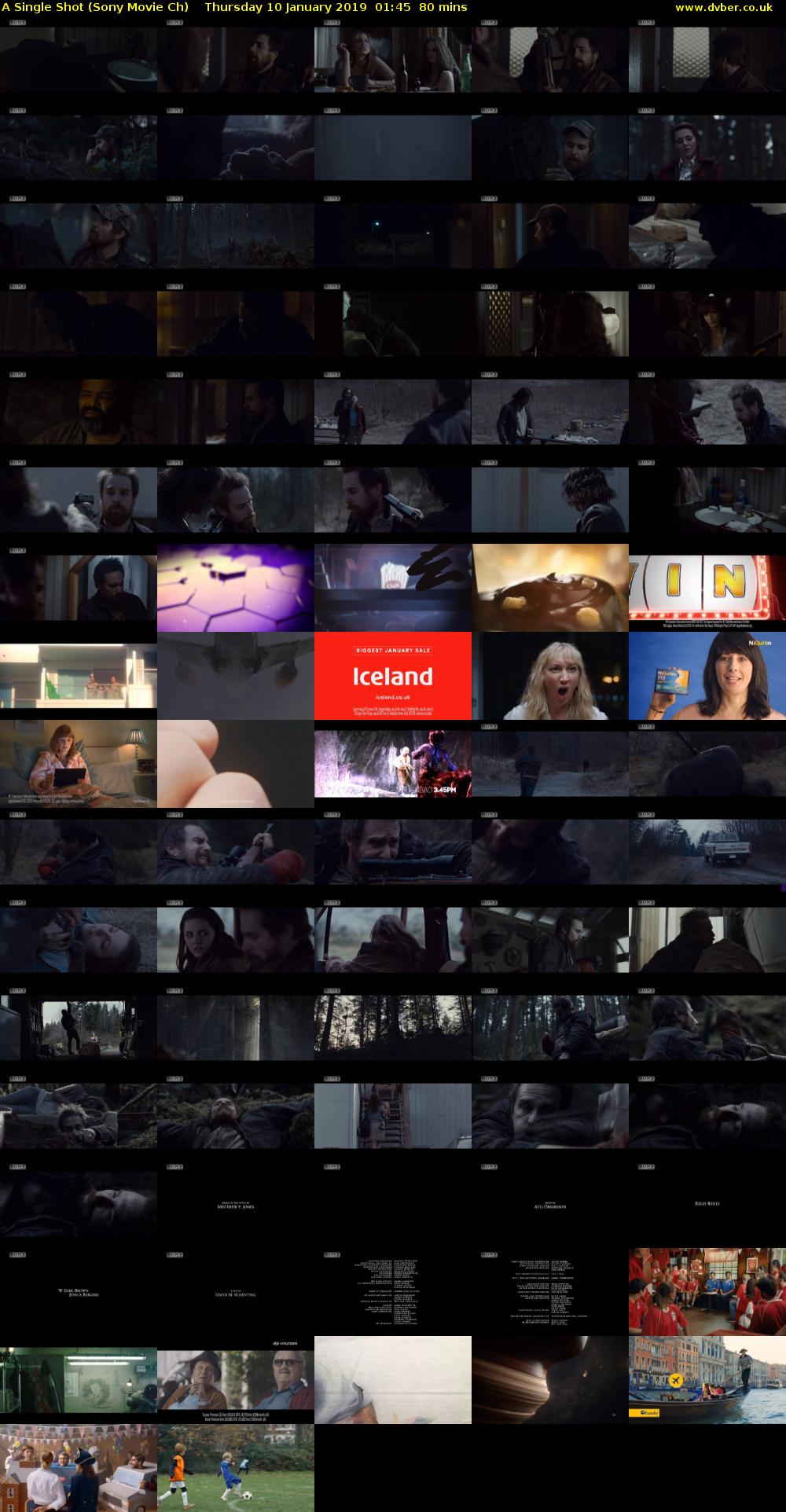 A Single Shot (Sony Movie Ch) Thursday 10 January 2019 01:45 - 03:05