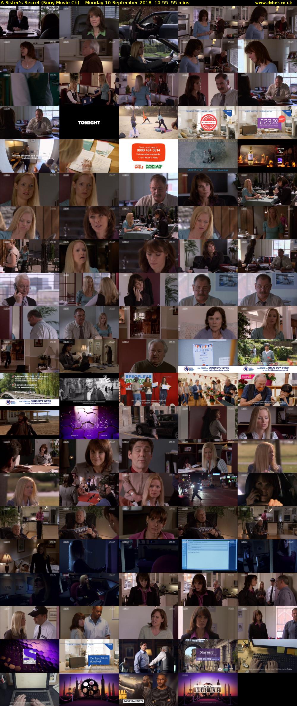 A Sister's Secret (Sony Movie Ch) Monday 10 September 2018 10:55 - 11:50