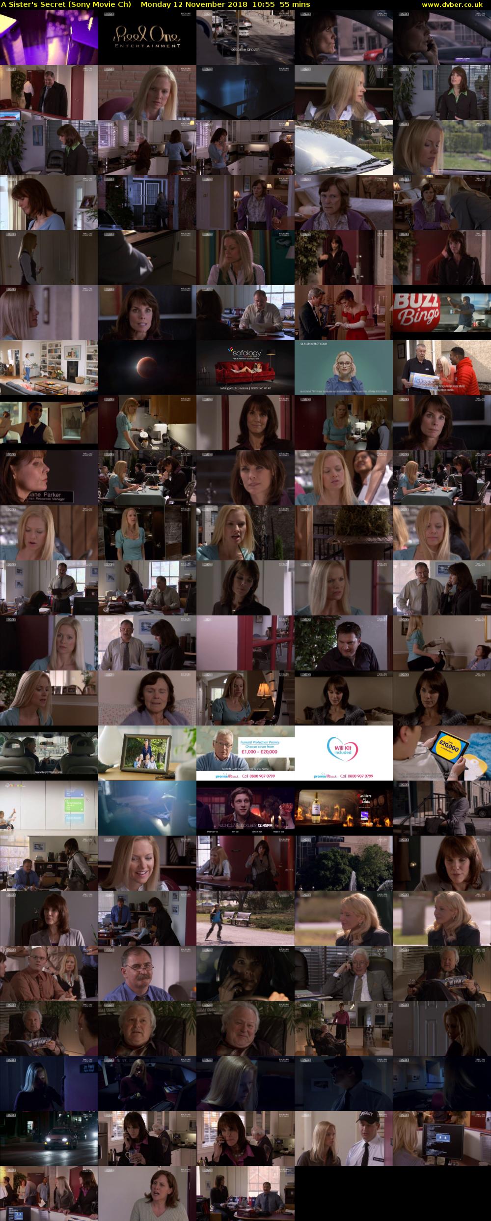 A Sister's Secret (Sony Movie Ch) Monday 12 November 2018 10:55 - 11:50