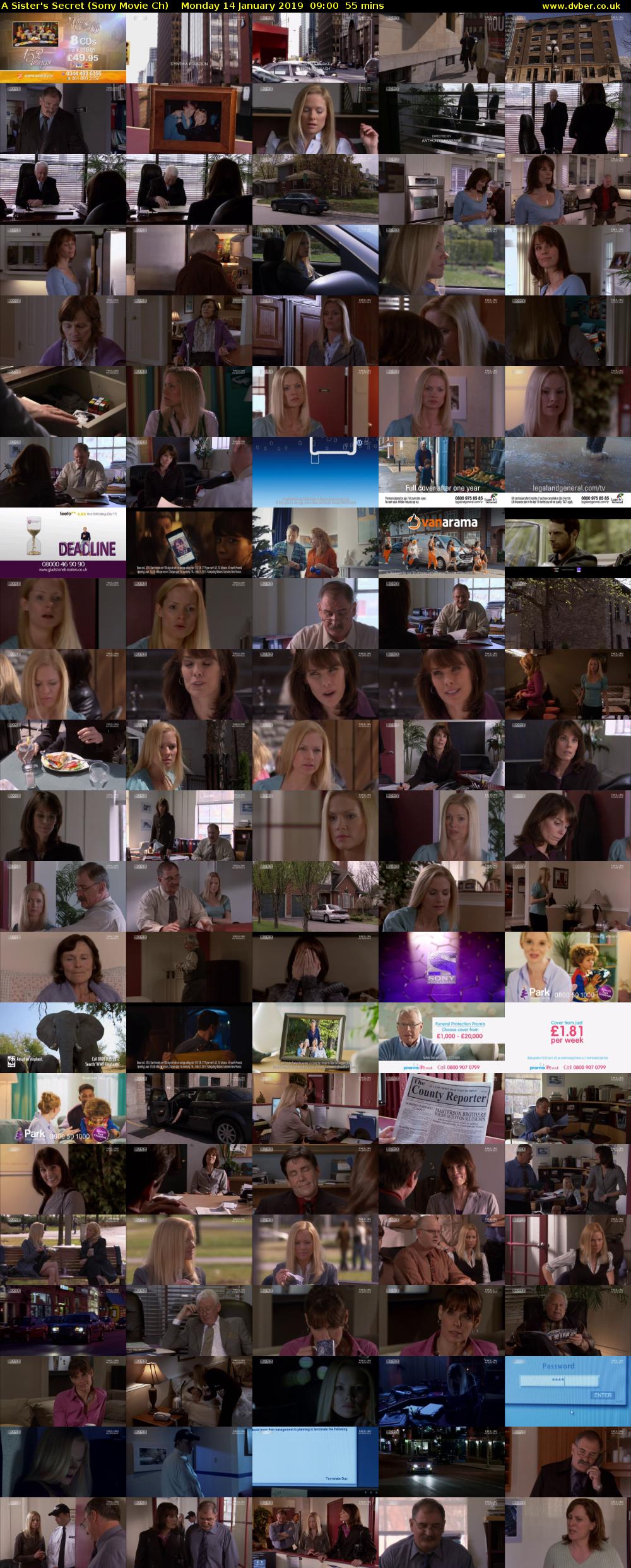 A Sister's Secret (Sony Movie Ch) Monday 14 January 2019 09:00 - 09:55