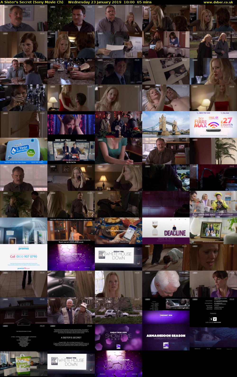 A Sister's Secret (Sony Movie Ch) Wednesday 23 January 2019 10:00 - 11:05