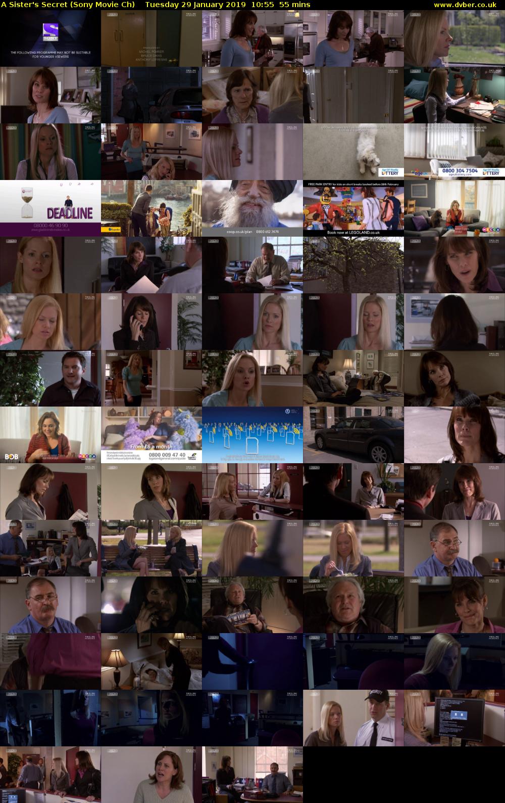 A Sister's Secret (Sony Movie Ch) Tuesday 29 January 2019 10:55 - 11:50