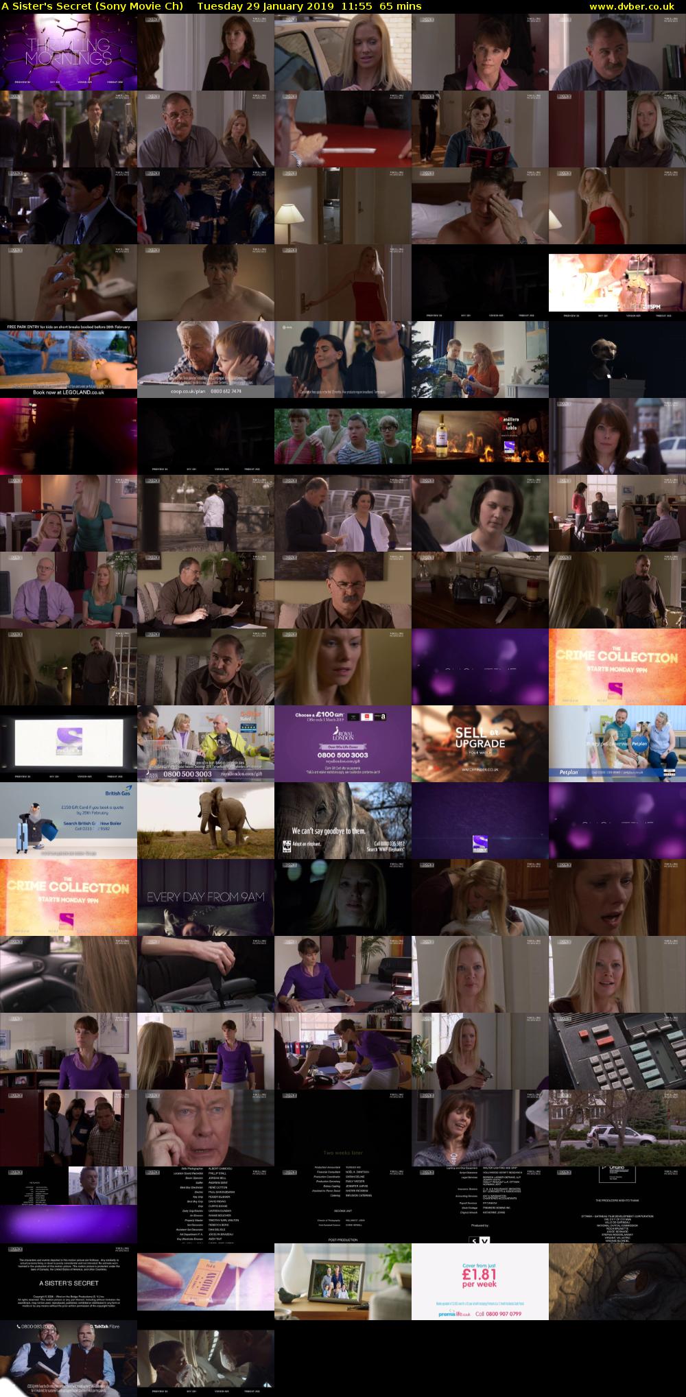 A Sister's Secret (Sony Movie Ch) Tuesday 29 January 2019 11:55 - 13:00