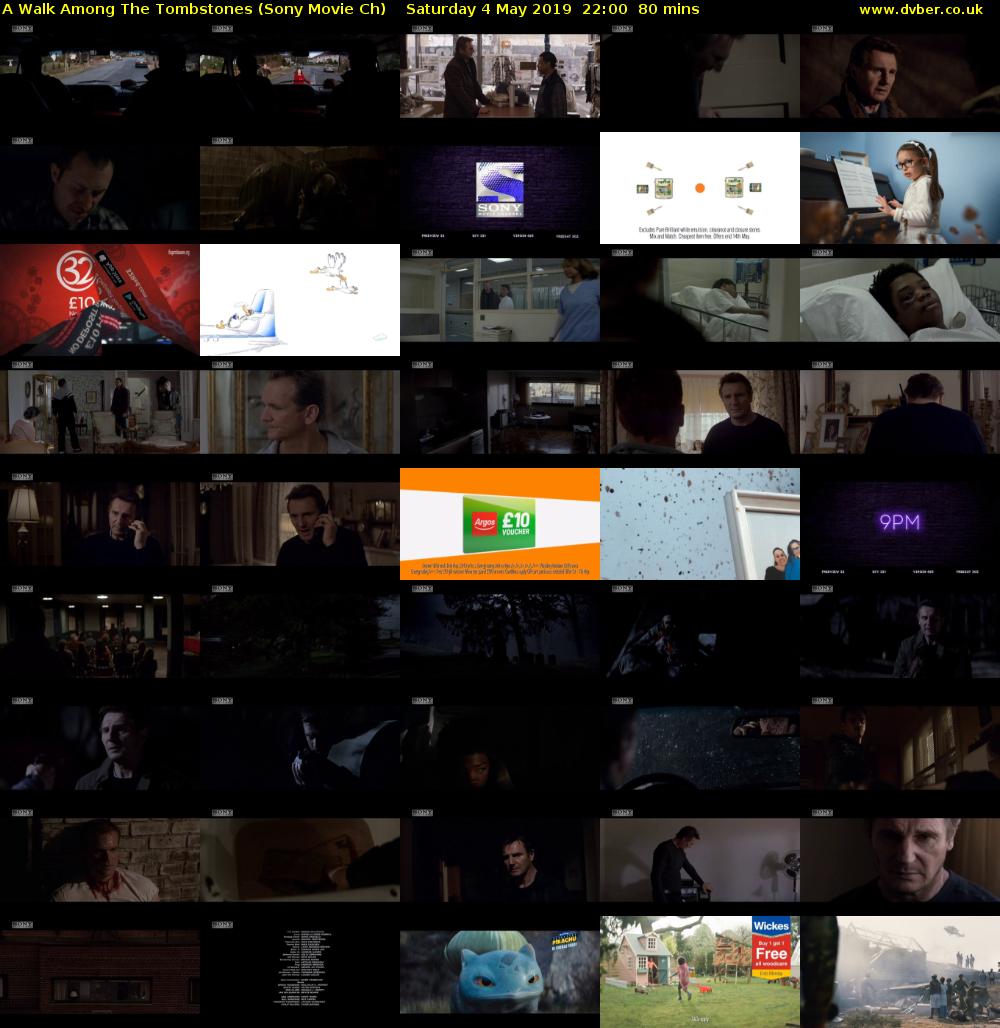 A Walk Among The Tombstones (Sony Movie Ch) Saturday 4 May 2019 22:00 - 23:20