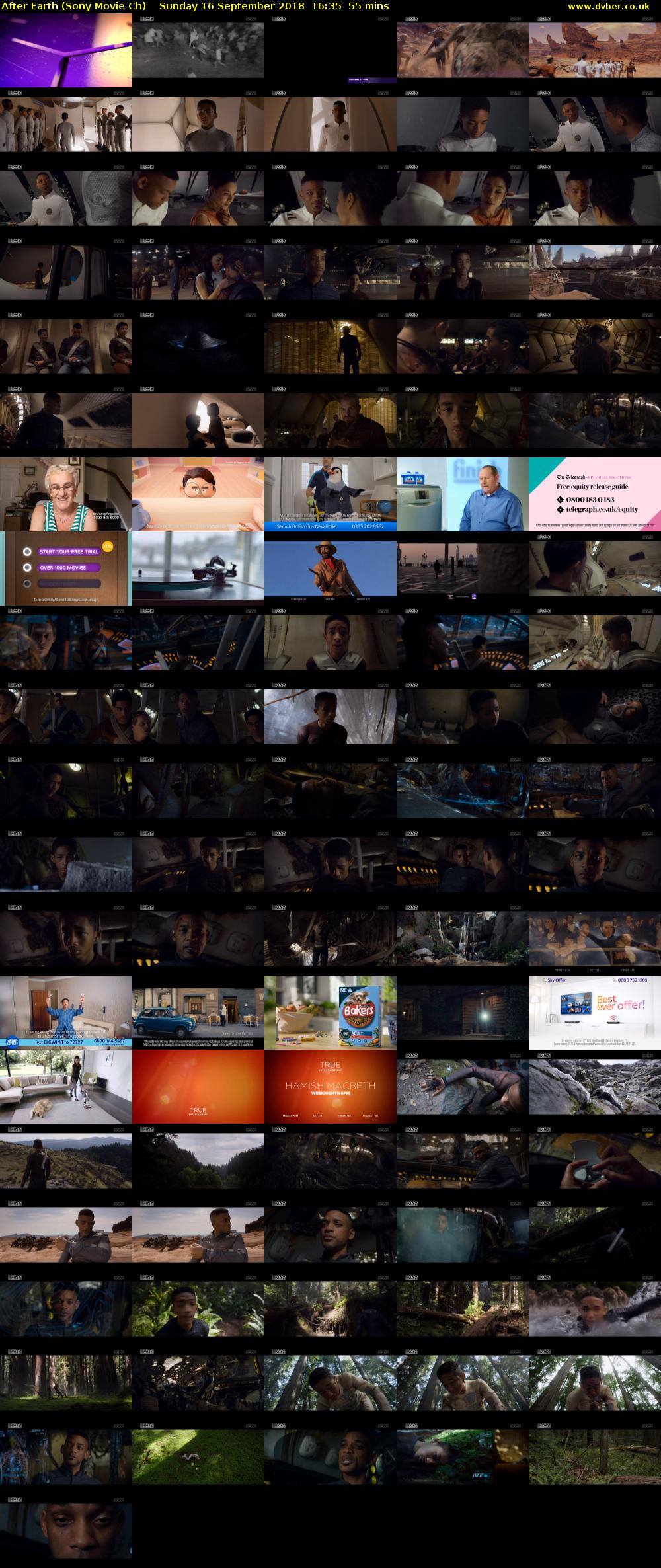 After Earth (Sony Movie Ch) Sunday 16 September 2018 16:35 - 17:30