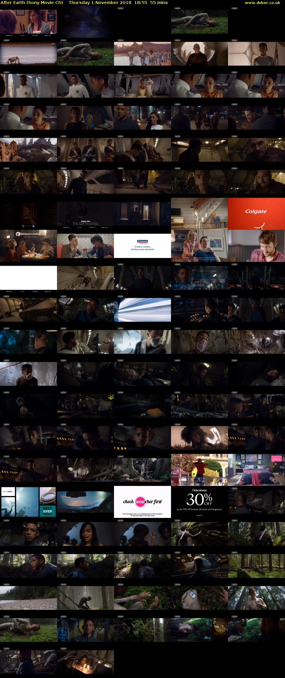 After Earth (Sony Movie Ch) Thursday 1 November 2018 18:55 - 19:50