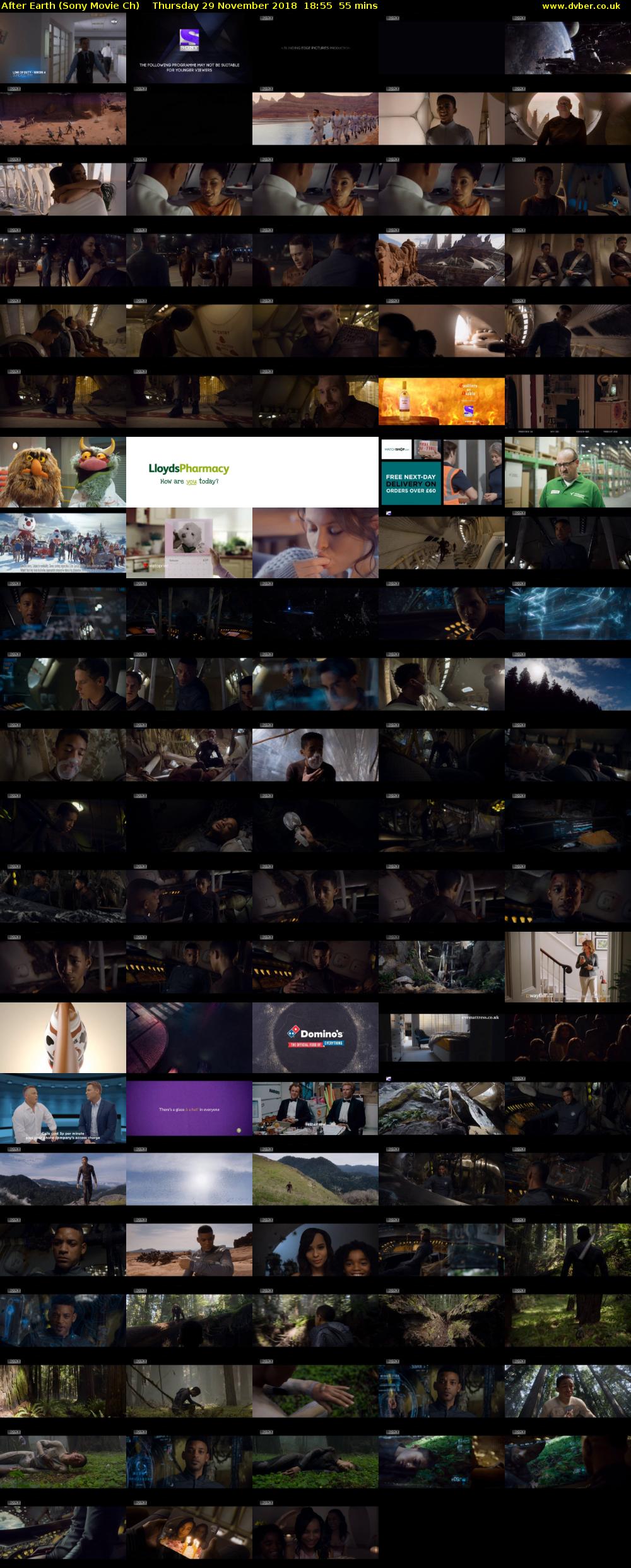 After Earth (Sony Movie Ch) Thursday 29 November 2018 18:55 - 19:50