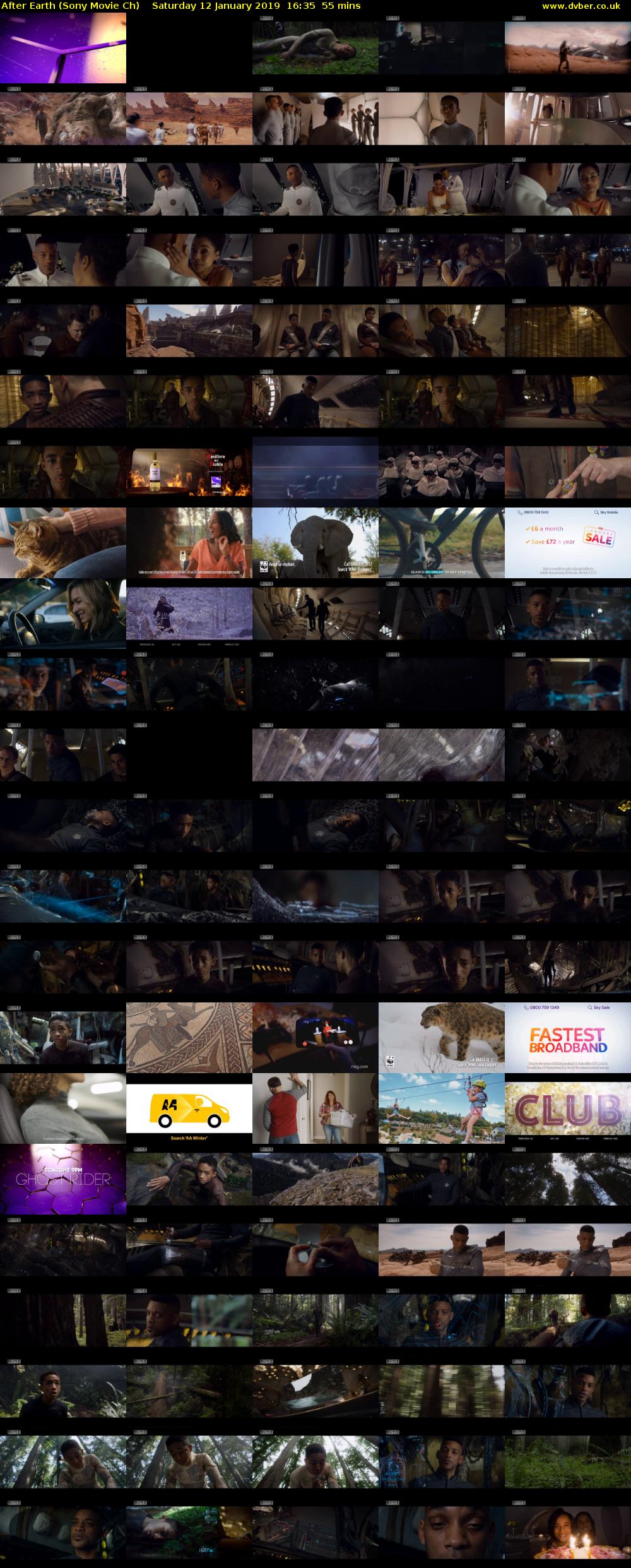 After Earth (Sony Movie Ch) Saturday 12 January 2019 16:35 - 17:30