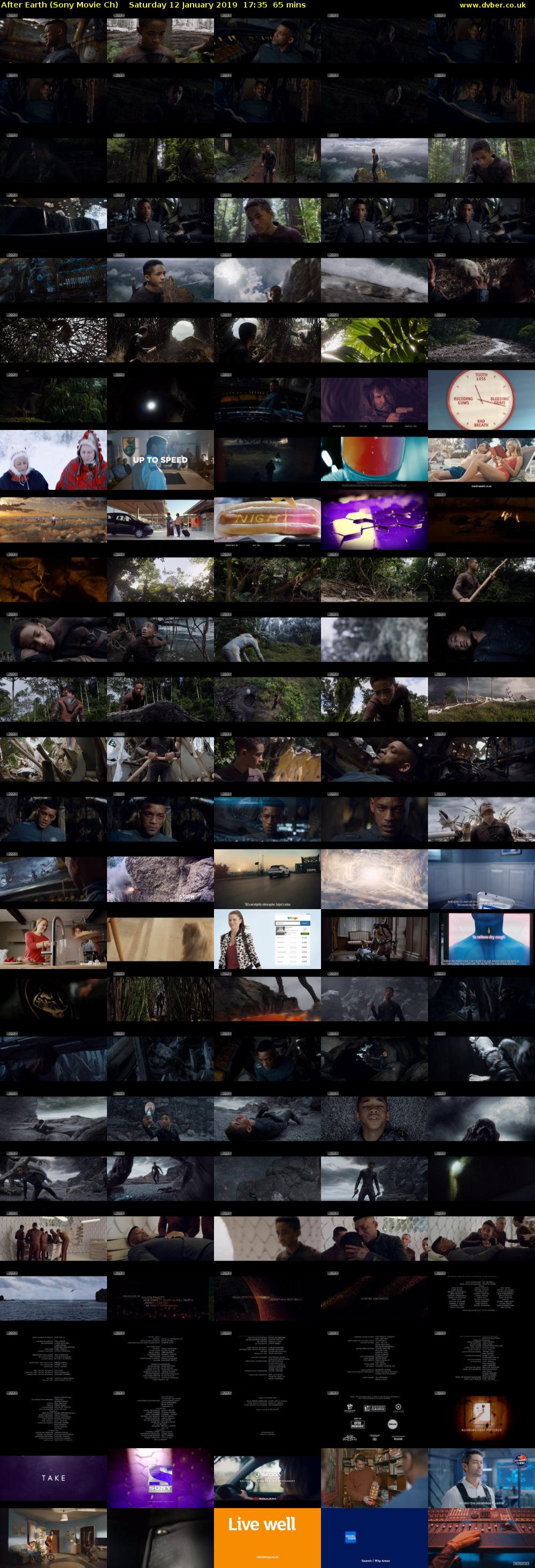 After Earth (Sony Movie Ch) Saturday 12 January 2019 17:35 - 18:40