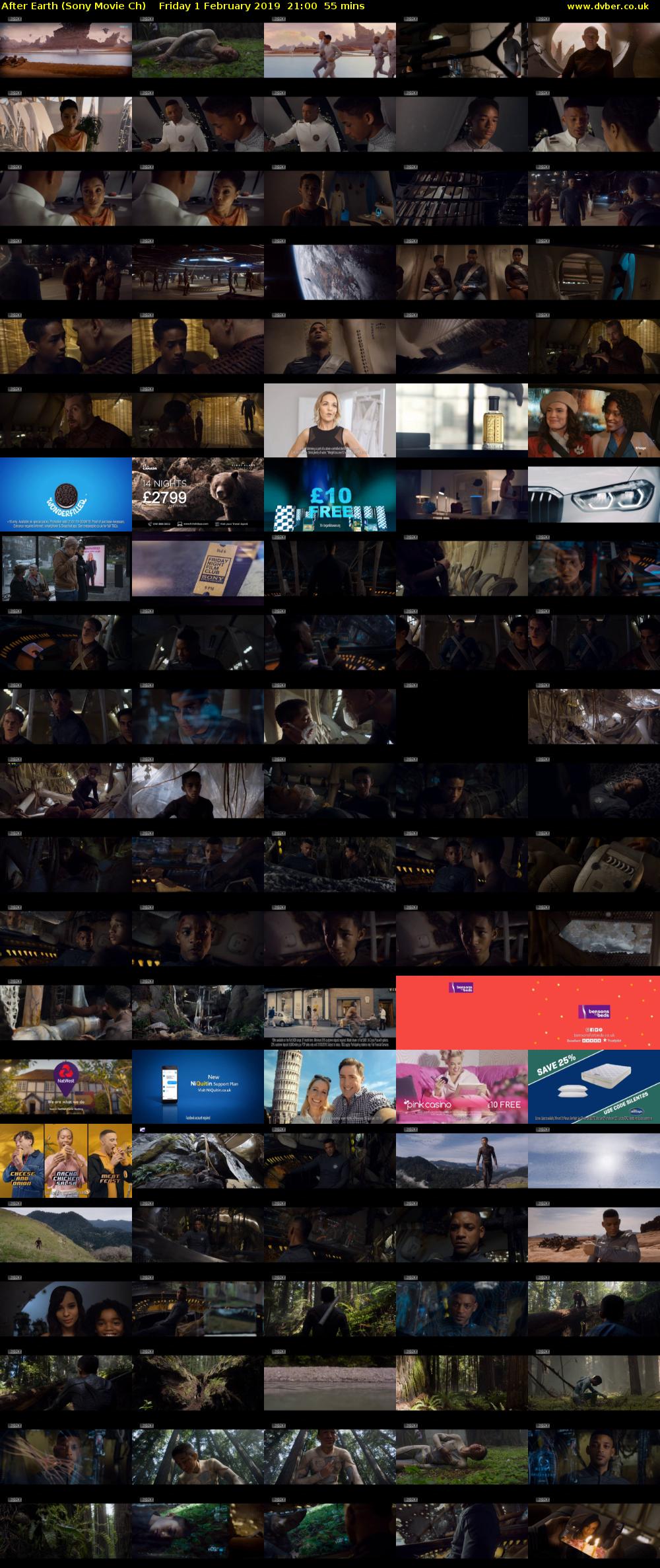 After Earth (Sony Movie Ch) Friday 1 February 2019 21:00 - 21:55