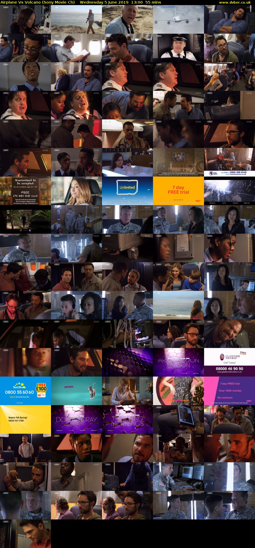 Airplane Vs Volcano (Sony Movie Ch) Wednesday 5 June 2019 13:00 - 13:55