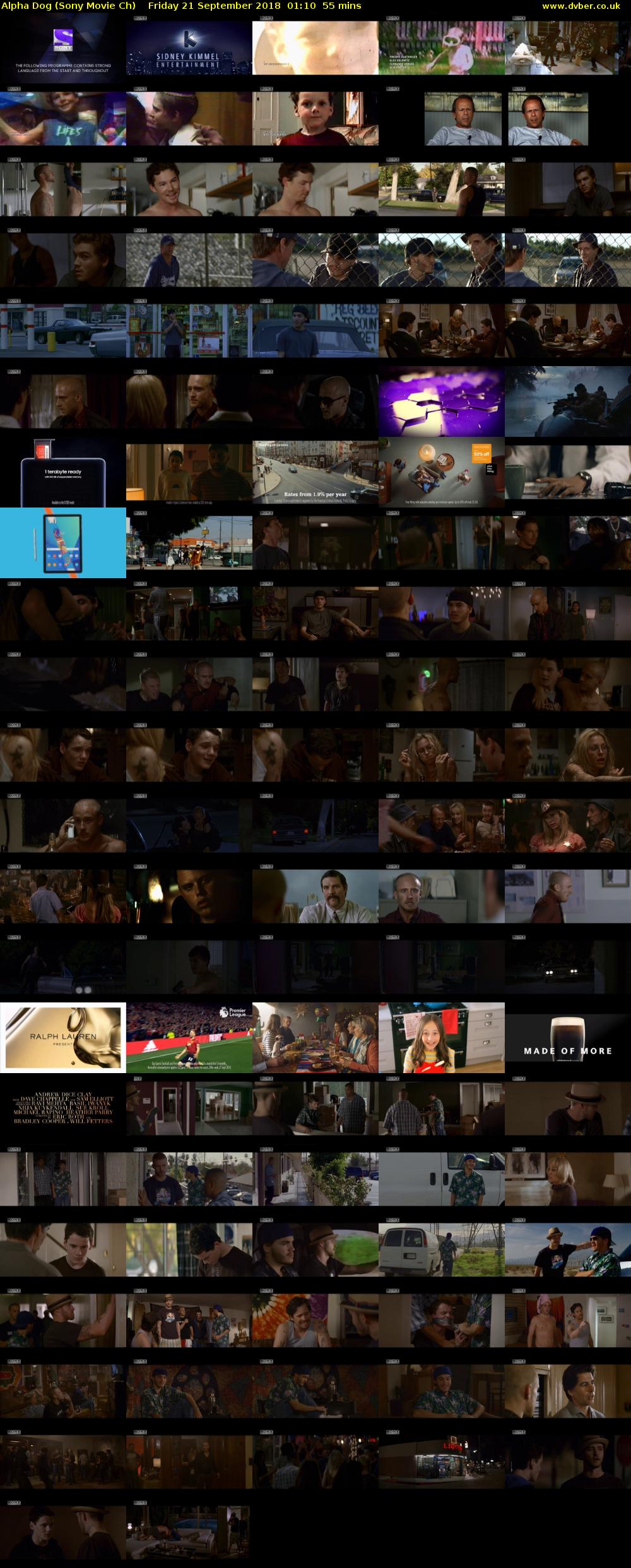Alpha Dog (Sony Movie Ch) Friday 21 September 2018 01:10 - 02:05