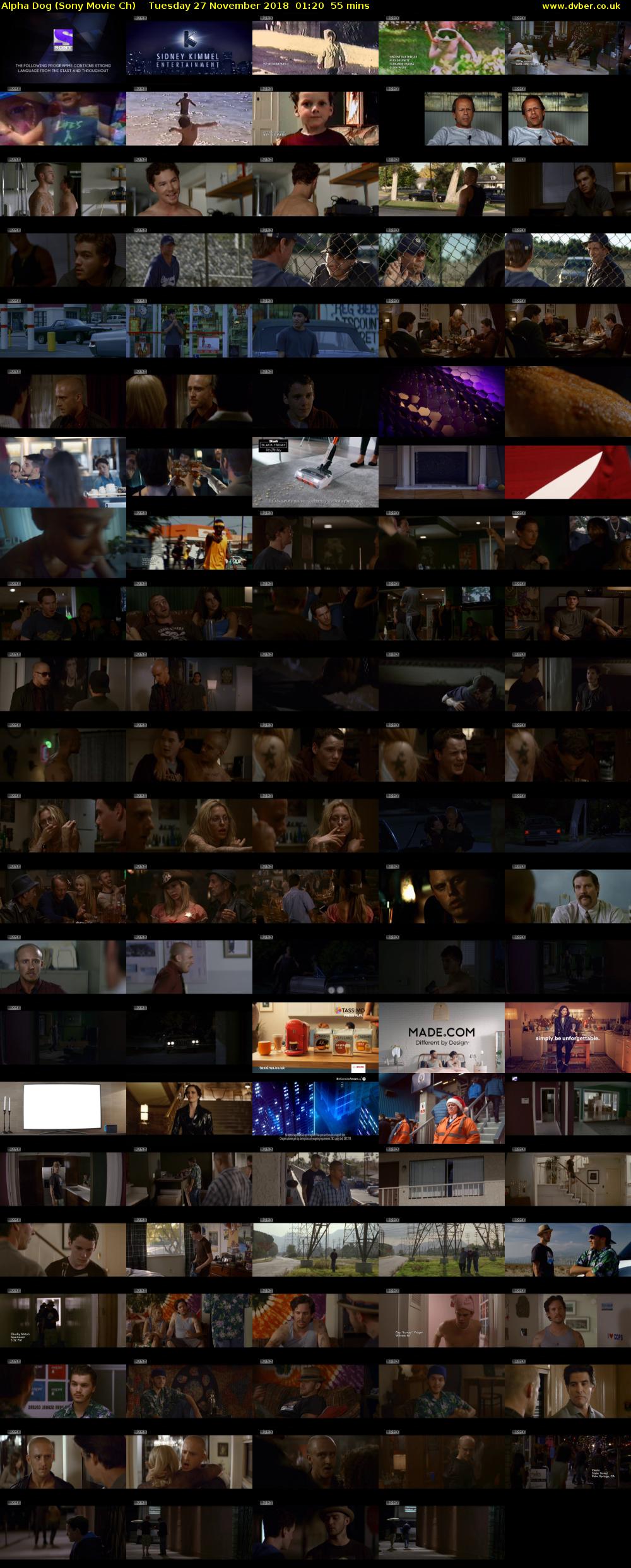 Alpha Dog (Sony Movie Ch) Tuesday 27 November 2018 01:20 - 02:15