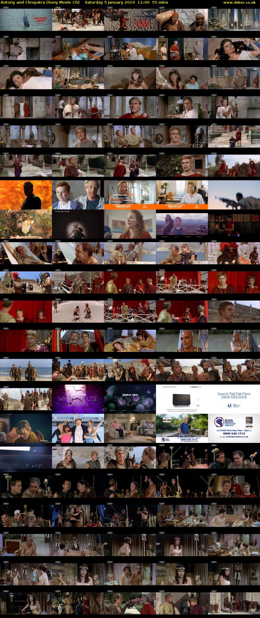 Antony and Cleopatra (Sony Movie Ch) Saturday 5 January 2019 11:00 - 11:55