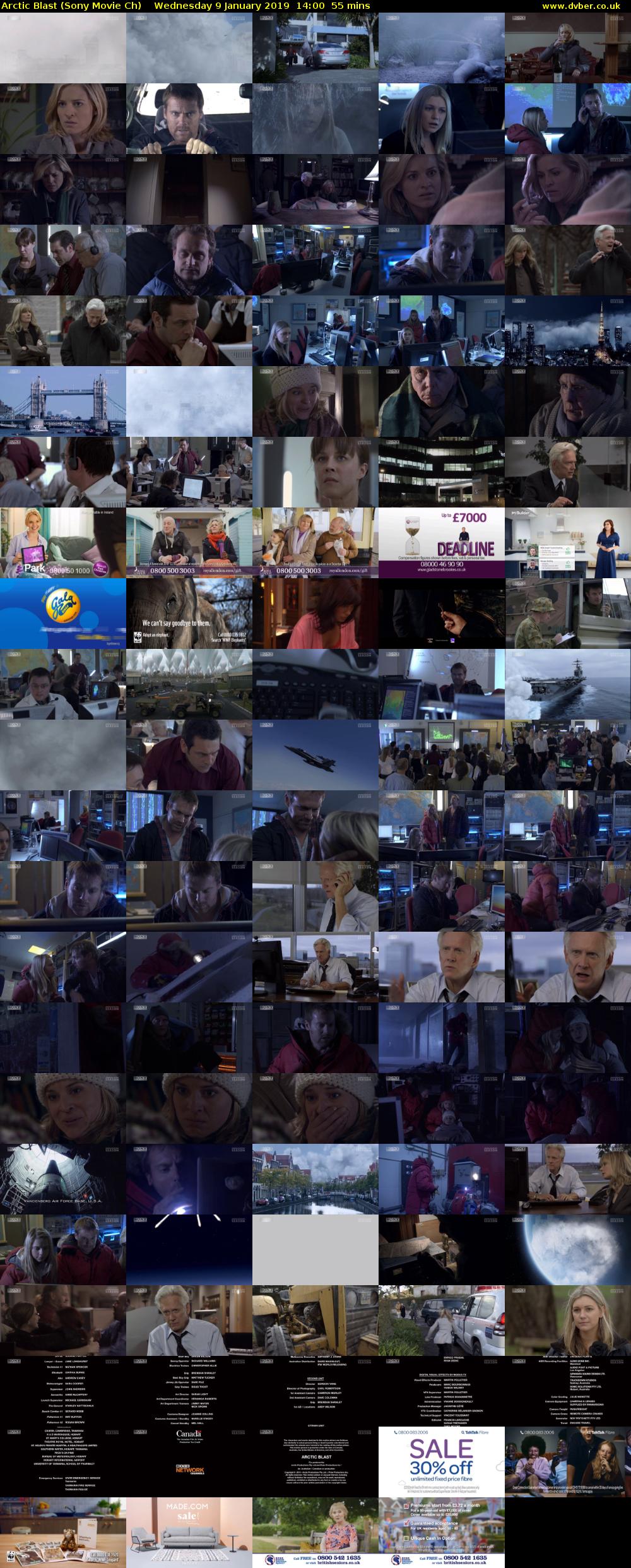 Arctic Blast (Sony Movie Ch) Wednesday 9 January 2019 14:00 - 14:55