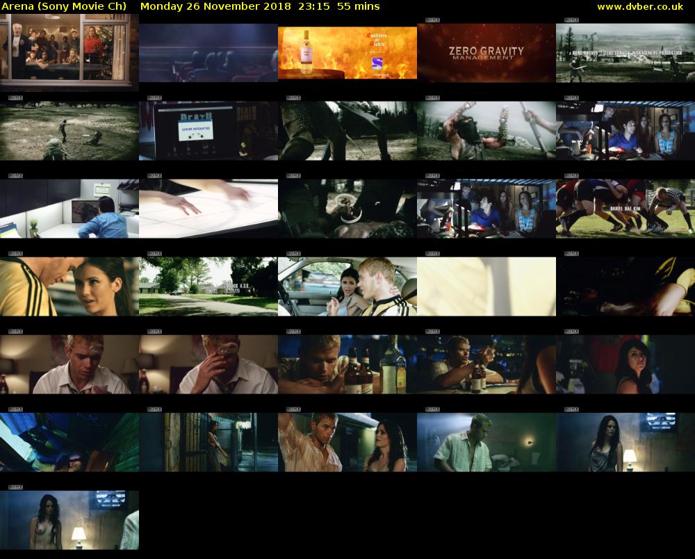 Arena (Sony Movie Ch) Monday 26 November 2018 23:15 - 00:10