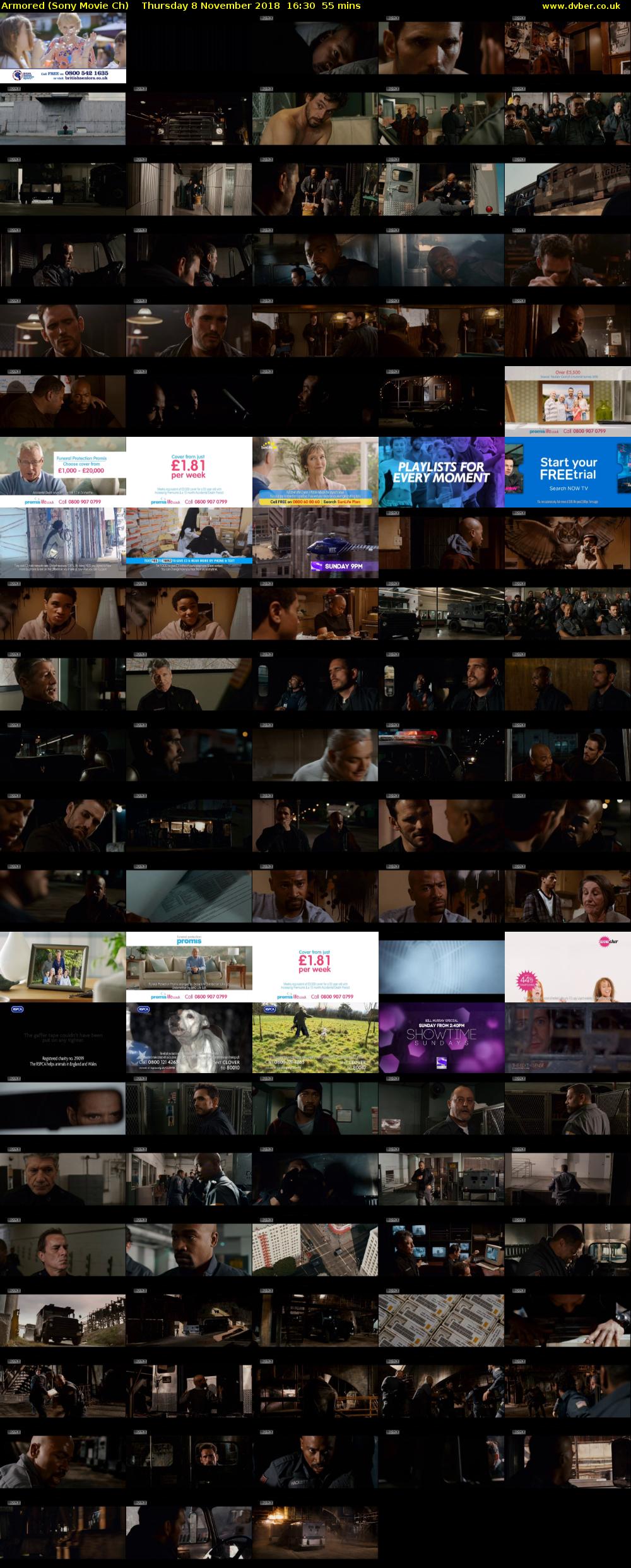 Armored (Sony Movie Ch) Thursday 8 November 2018 16:30 - 17:25