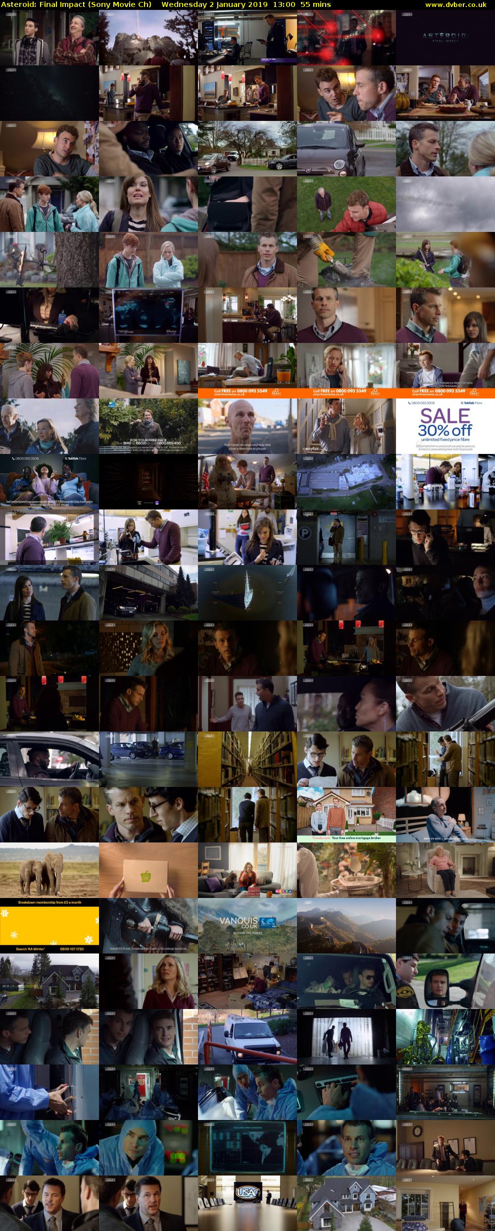 Asteroid: Final Impact (Sony Movie Ch) Wednesday 2 January 2019 13:00 - 13:55