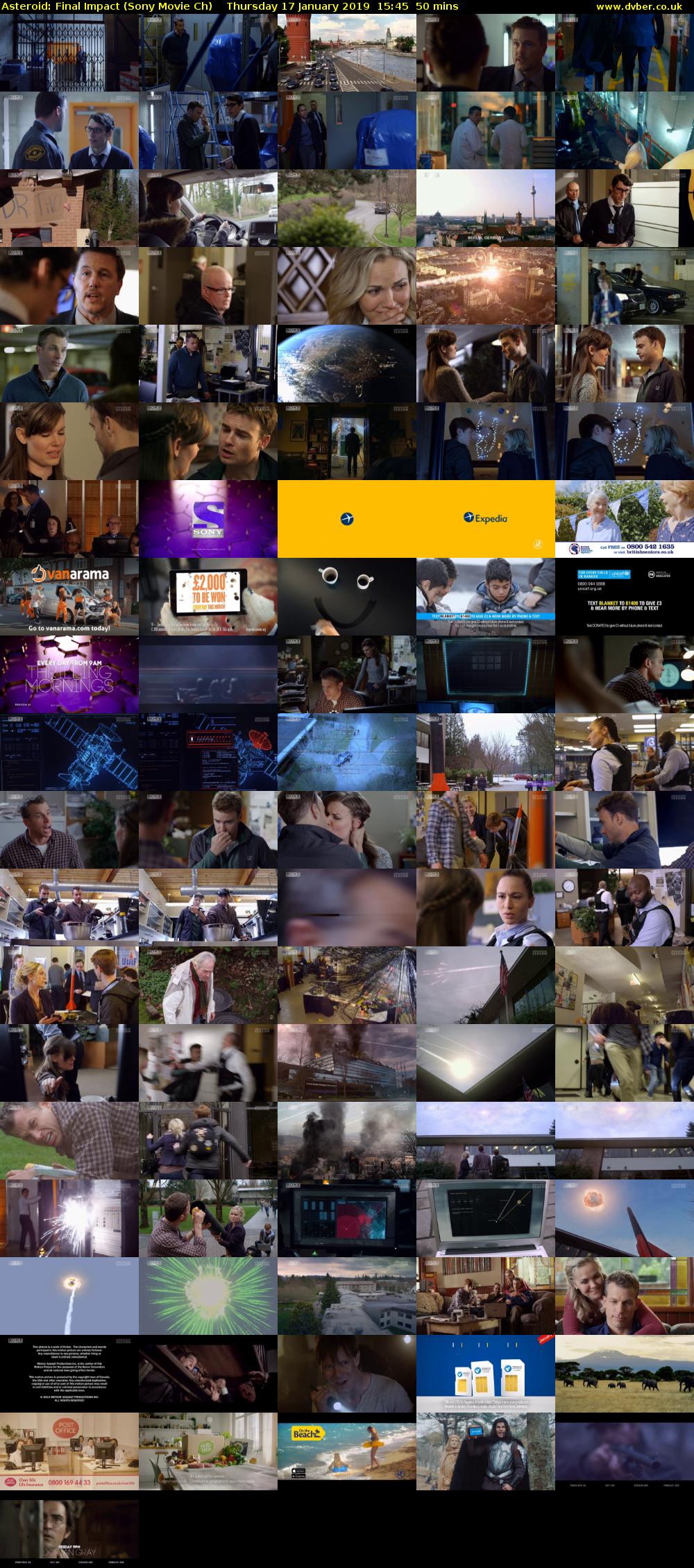 Asteroid: Final Impact (Sony Movie Ch) Thursday 17 January 2019 15:45 - 16:35