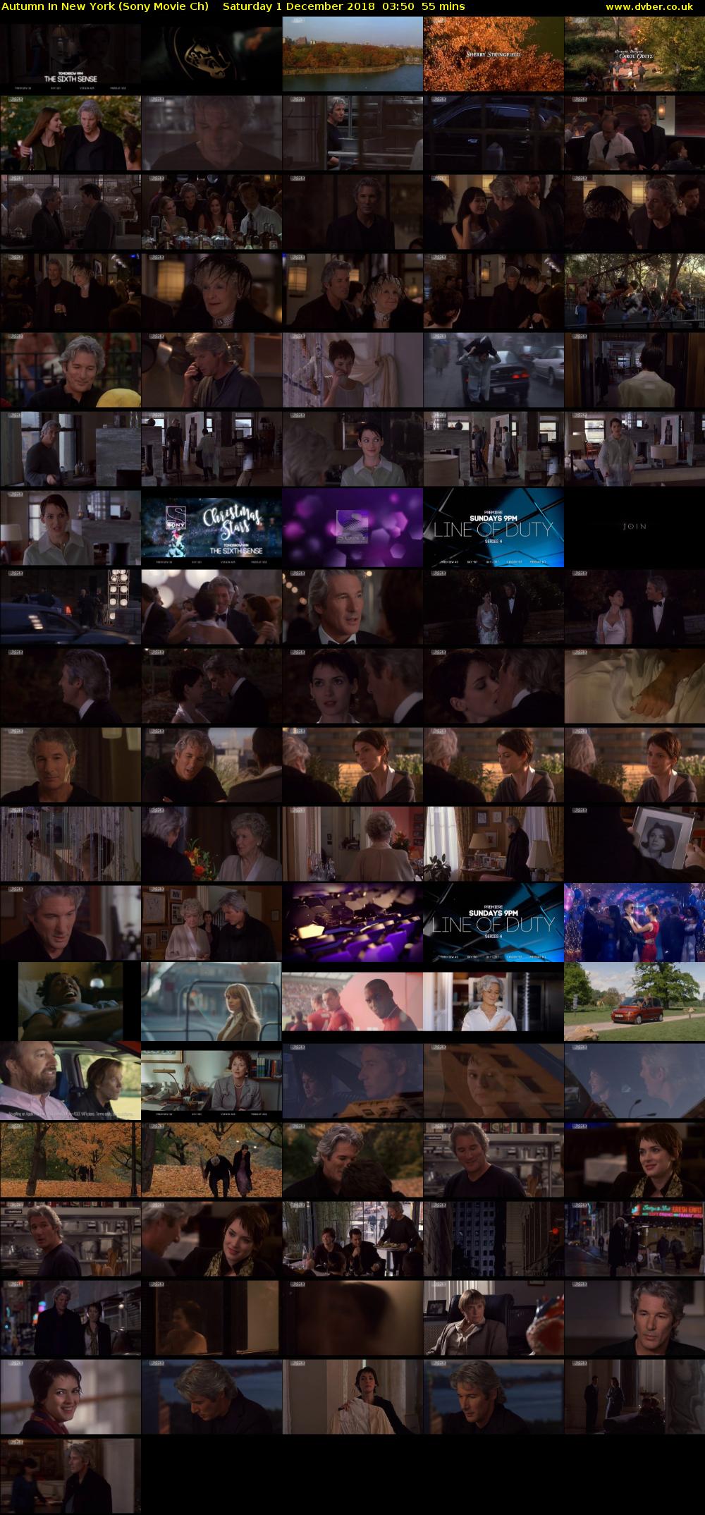 Autumn In New York (Sony Movie Ch) Saturday 1 December 2018 03:50 - 04:45