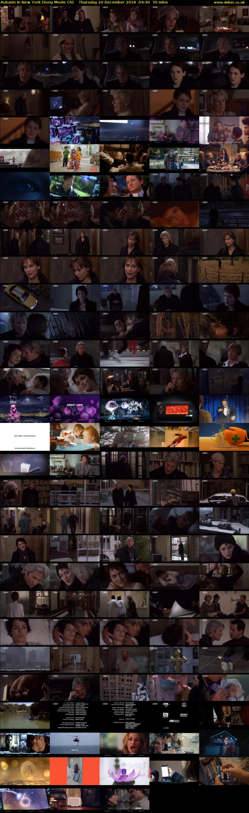 Autumn In New York (Sony Movie Ch) Thursday 20 December 2018 04:40 - 05:50