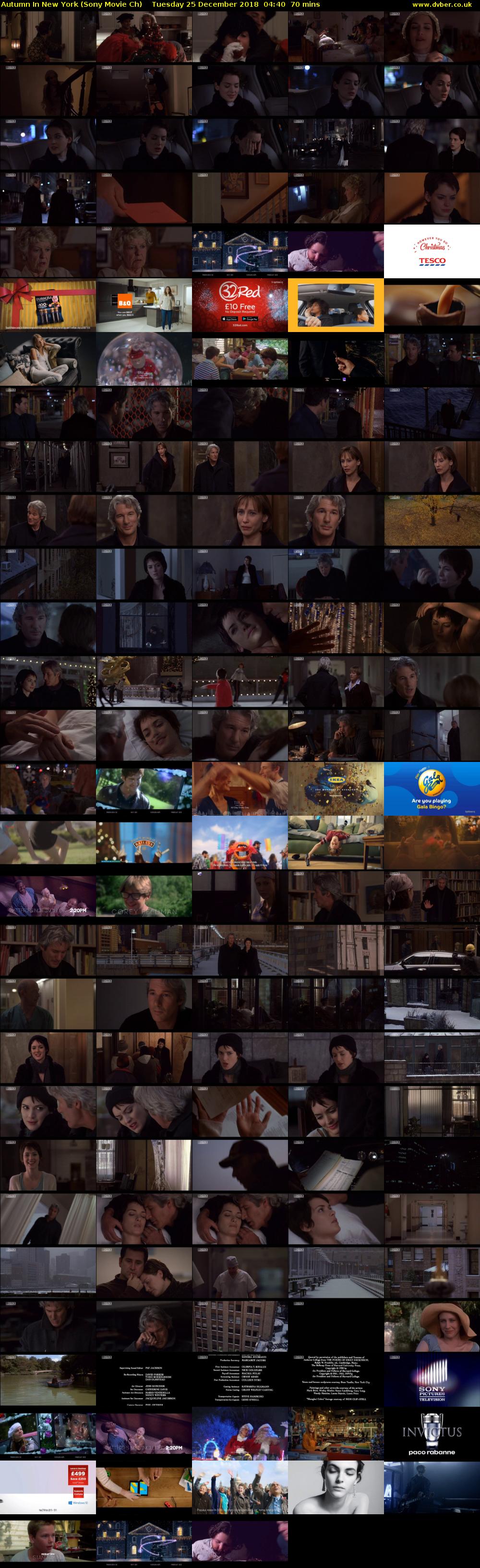 Autumn In New York (Sony Movie Ch) Tuesday 25 December 2018 04:40 - 05:50