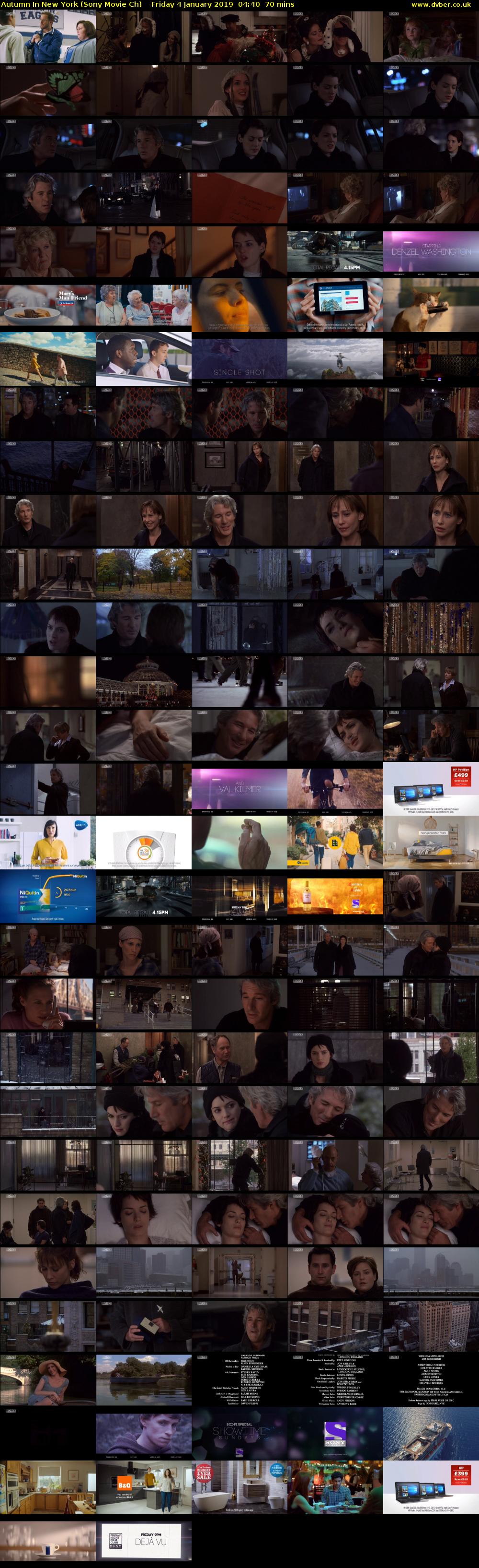 Autumn In New York (Sony Movie Ch) Friday 4 January 2019 04:40 - 05:50