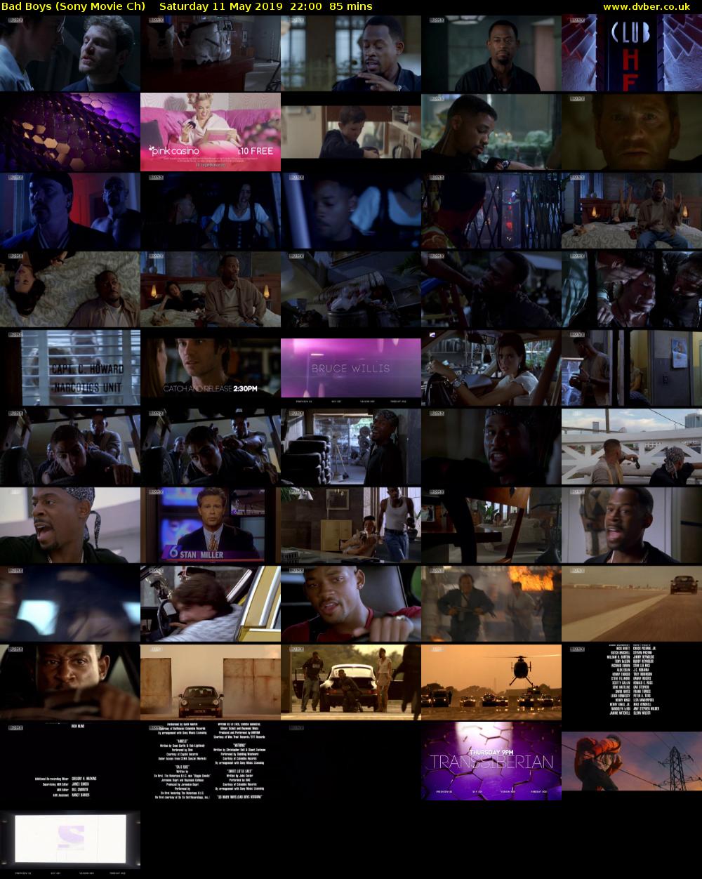 Bad Boys (Sony Movie Ch) Saturday 11 May 2019 22:00 - 23:25