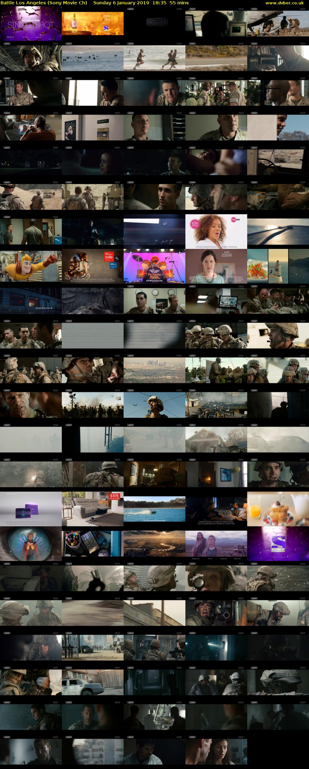 Battle Los Angeles (Sony Movie Ch) Sunday 6 January 2019 18:35 - 19:30