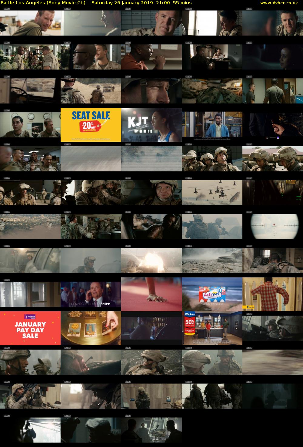 Battle Los Angeles (Sony Movie Ch) Saturday 26 January 2019 21:00 - 21:55