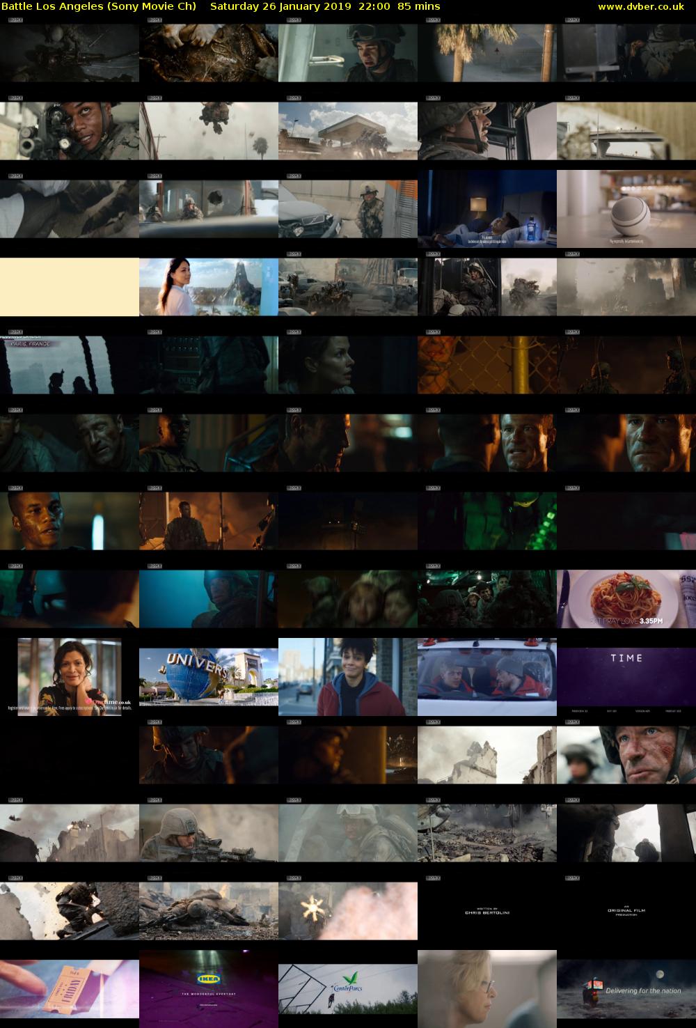 Battle Los Angeles (Sony Movie Ch) Saturday 26 January 2019 22:00 - 23:25