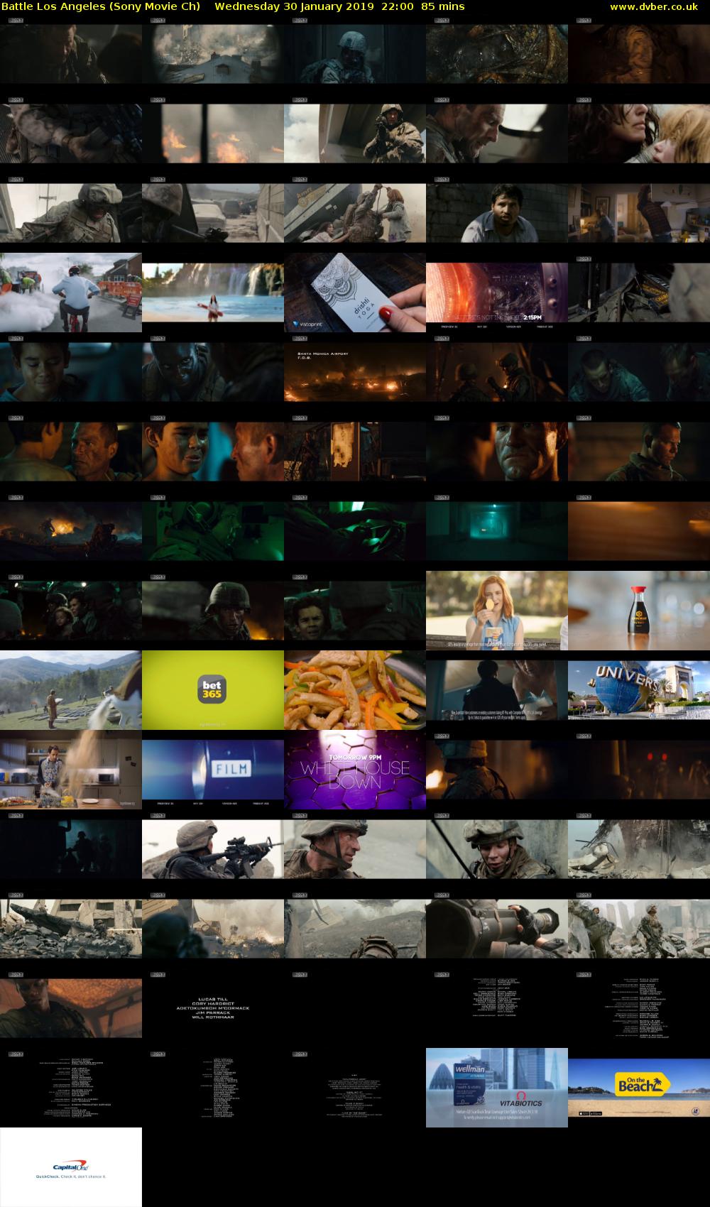 Battle Los Angeles (Sony Movie Ch) Wednesday 30 January 2019 22:00 - 23:25