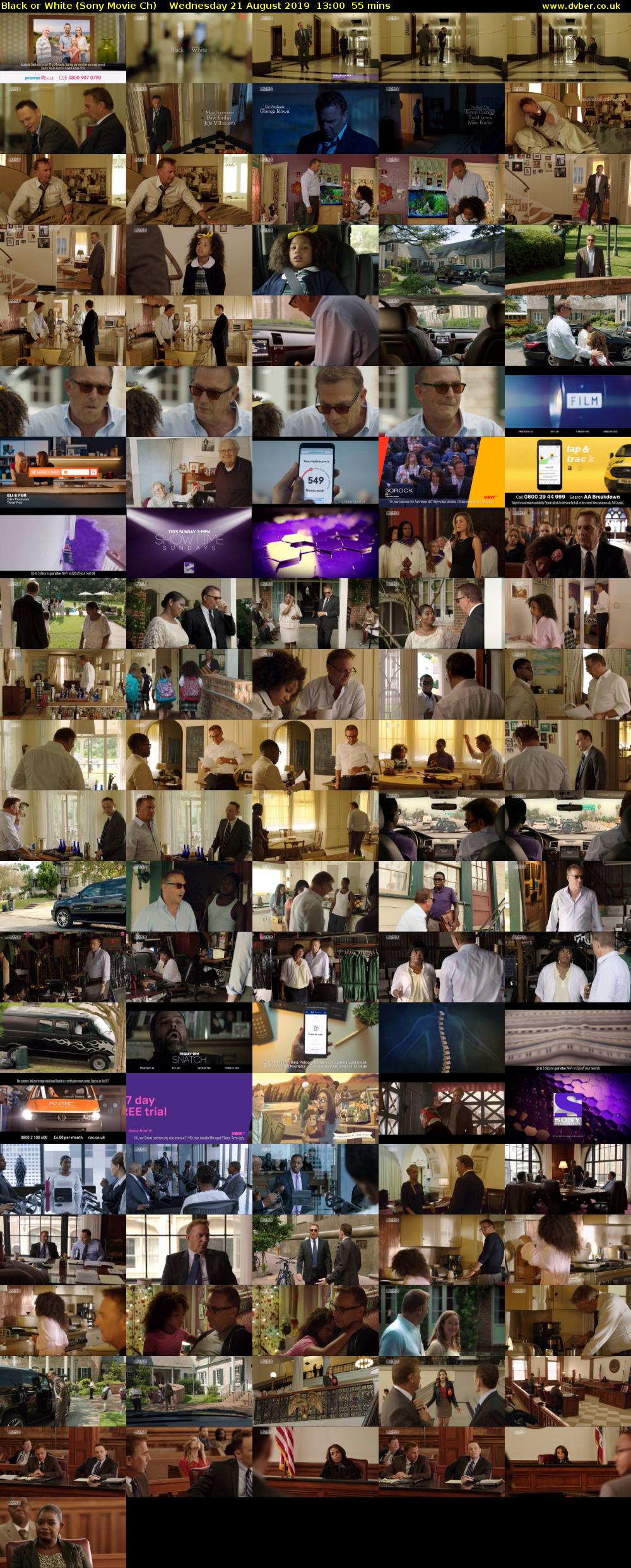 Black or White (Sony Movie Ch) Wednesday 21 August 2019 13:00 - 13:55