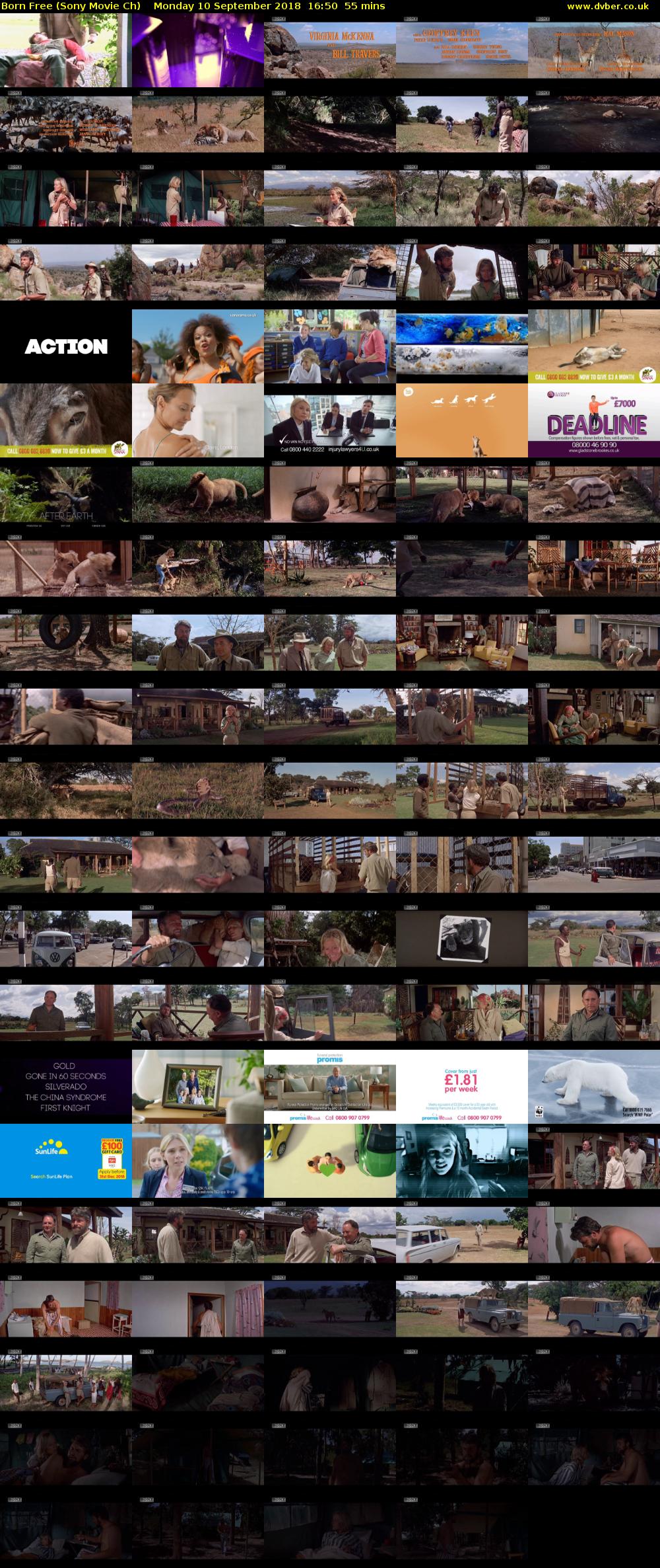 Born Free (Sony Movie Ch) Monday 10 September 2018 16:50 - 17:45
