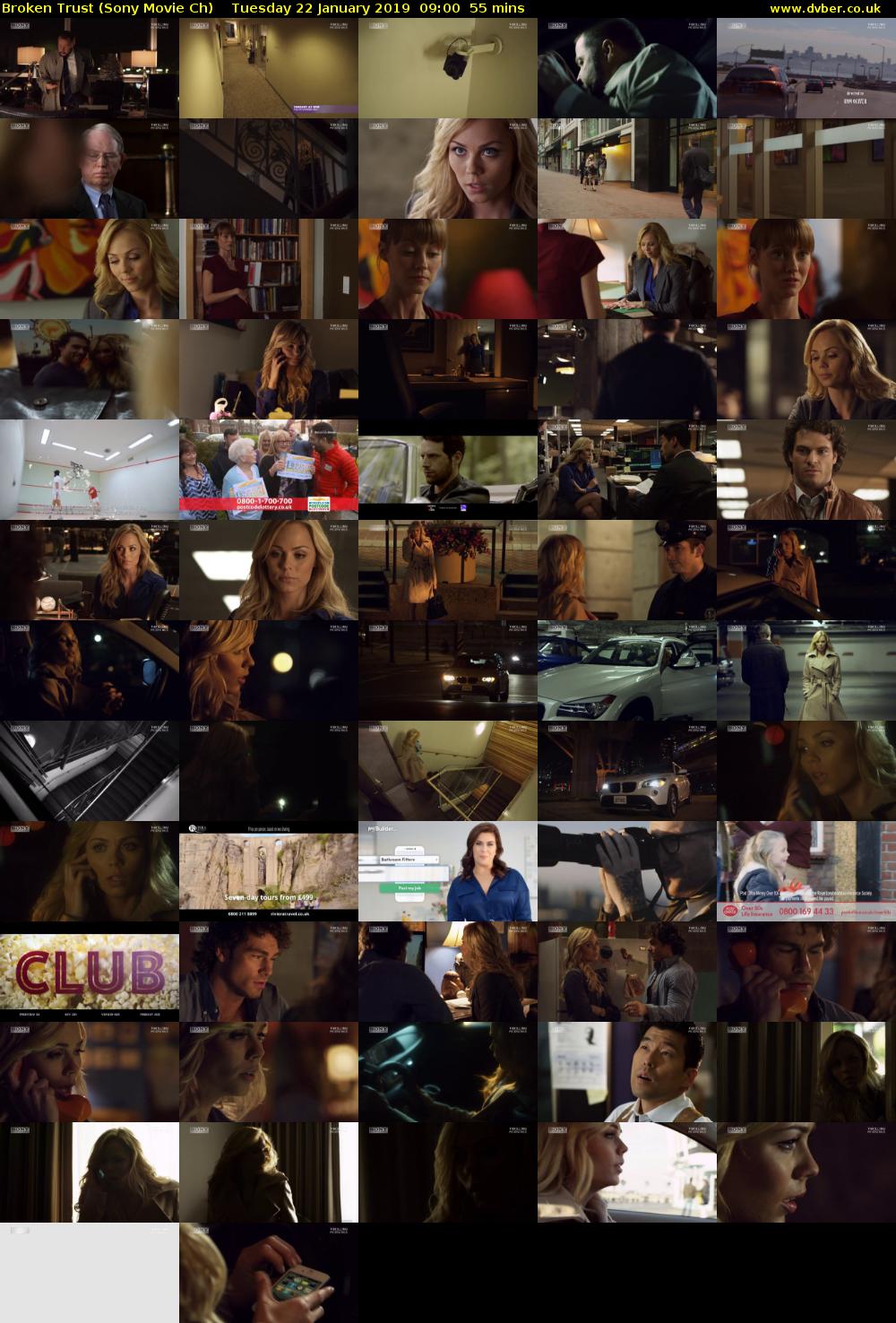 Broken Trust (Sony Movie Ch) Tuesday 22 January 2019 09:00 - 09:55