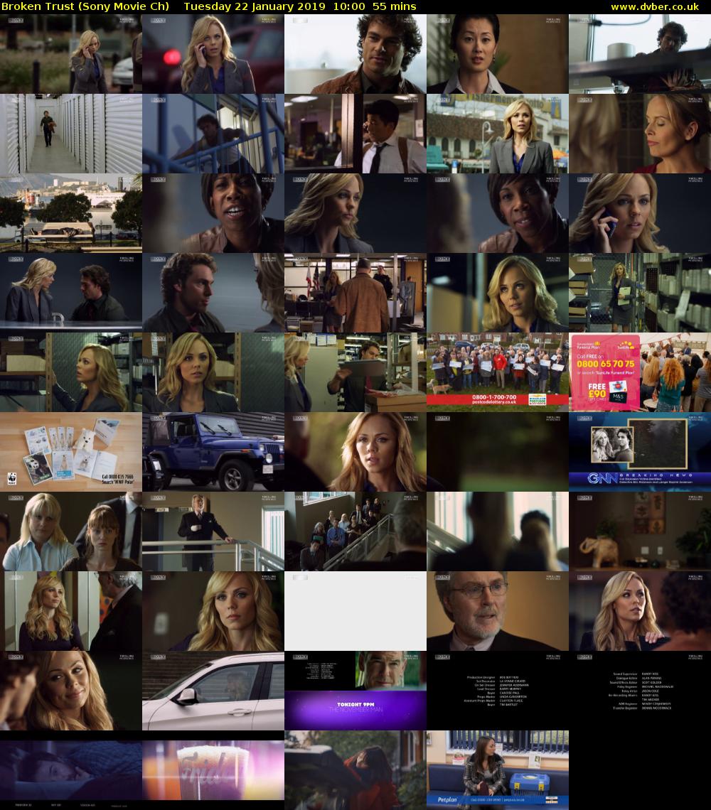 Broken Trust (Sony Movie Ch) Tuesday 22 January 2019 10:00 - 10:55