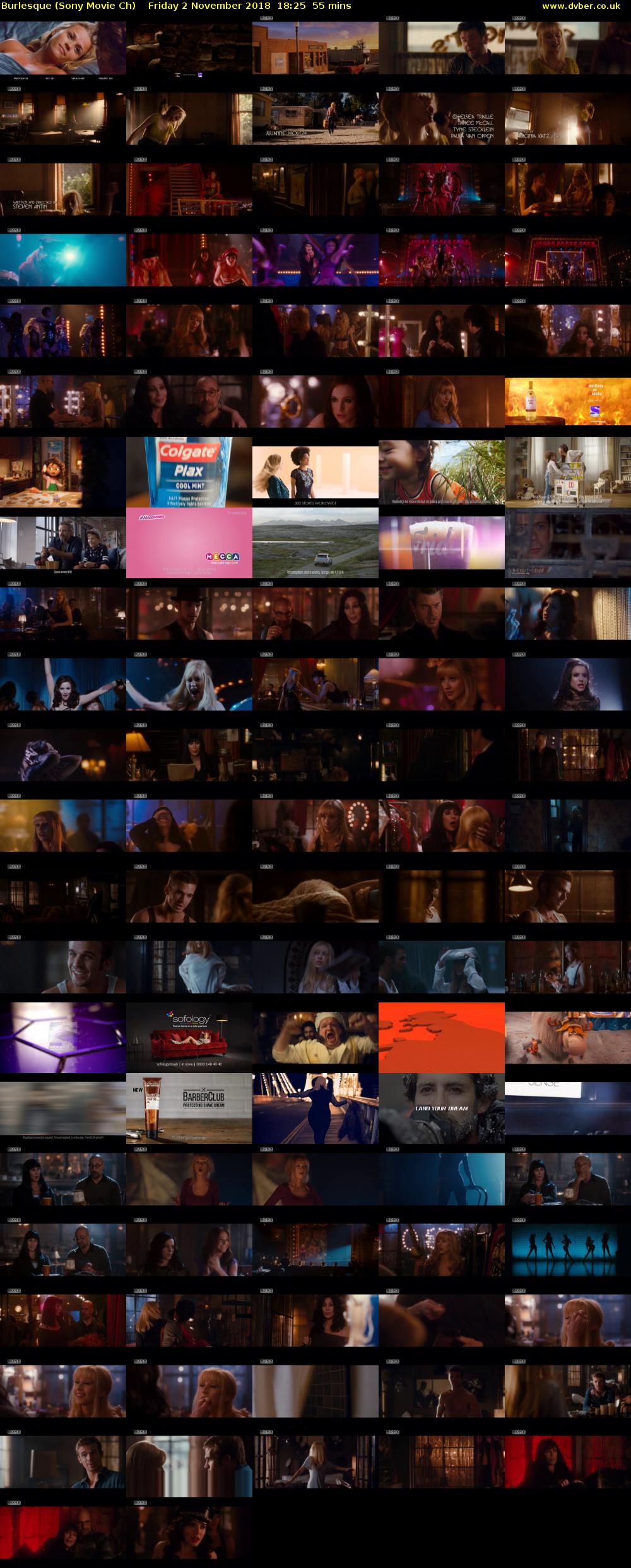 Burlesque (Sony Movie Ch) Friday 2 November 2018 18:25 - 19:20