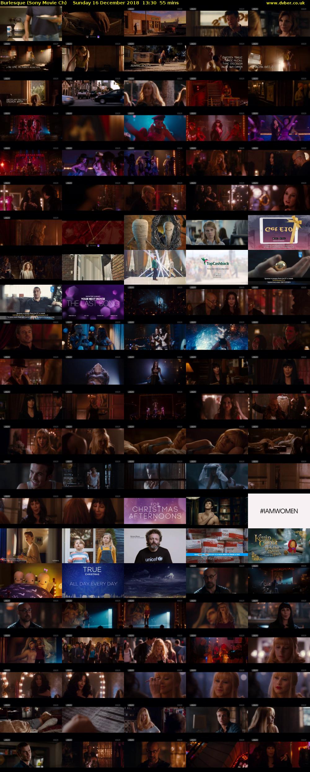 Burlesque (Sony Movie Ch) Sunday 16 December 2018 13:30 - 14:25