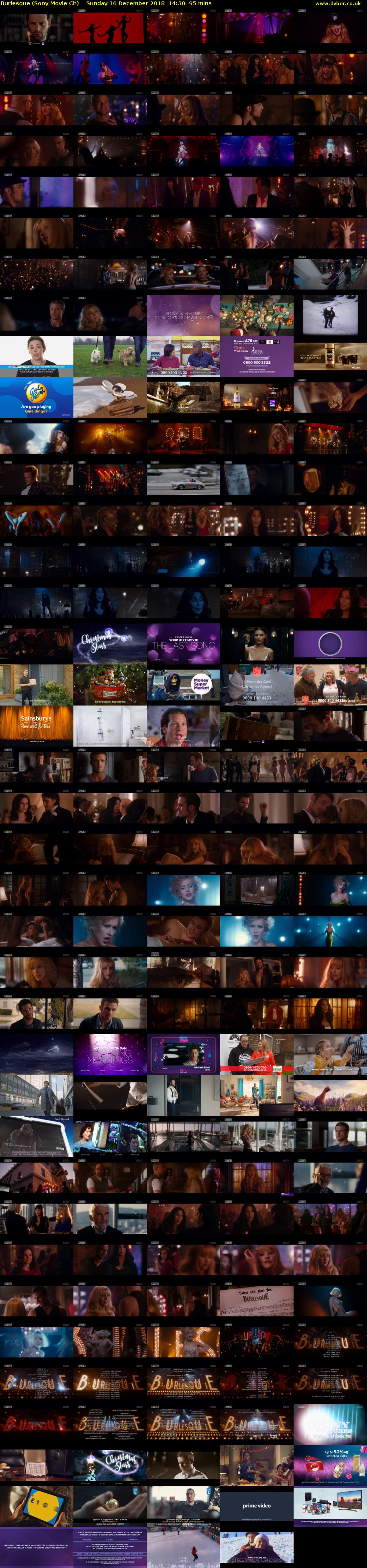 Burlesque (Sony Movie Ch) Sunday 16 December 2018 14:30 - 16:05