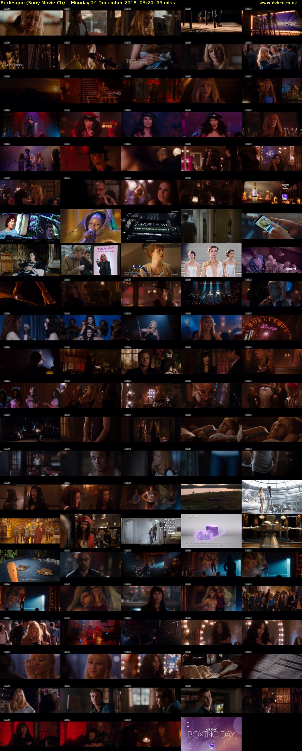 Burlesque (Sony Movie Ch) Monday 24 December 2018 03:20 - 04:15