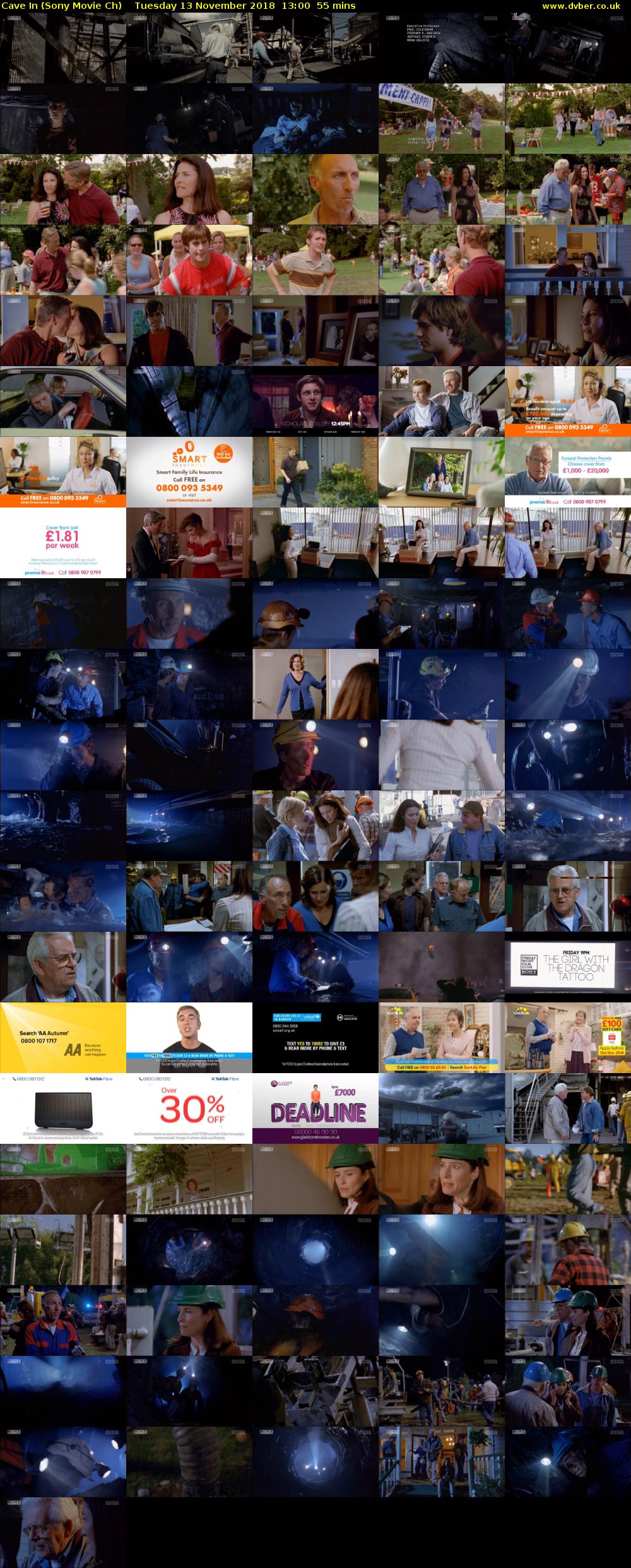 Cave In (Sony Movie Ch) Tuesday 13 November 2018 13:00 - 13:55