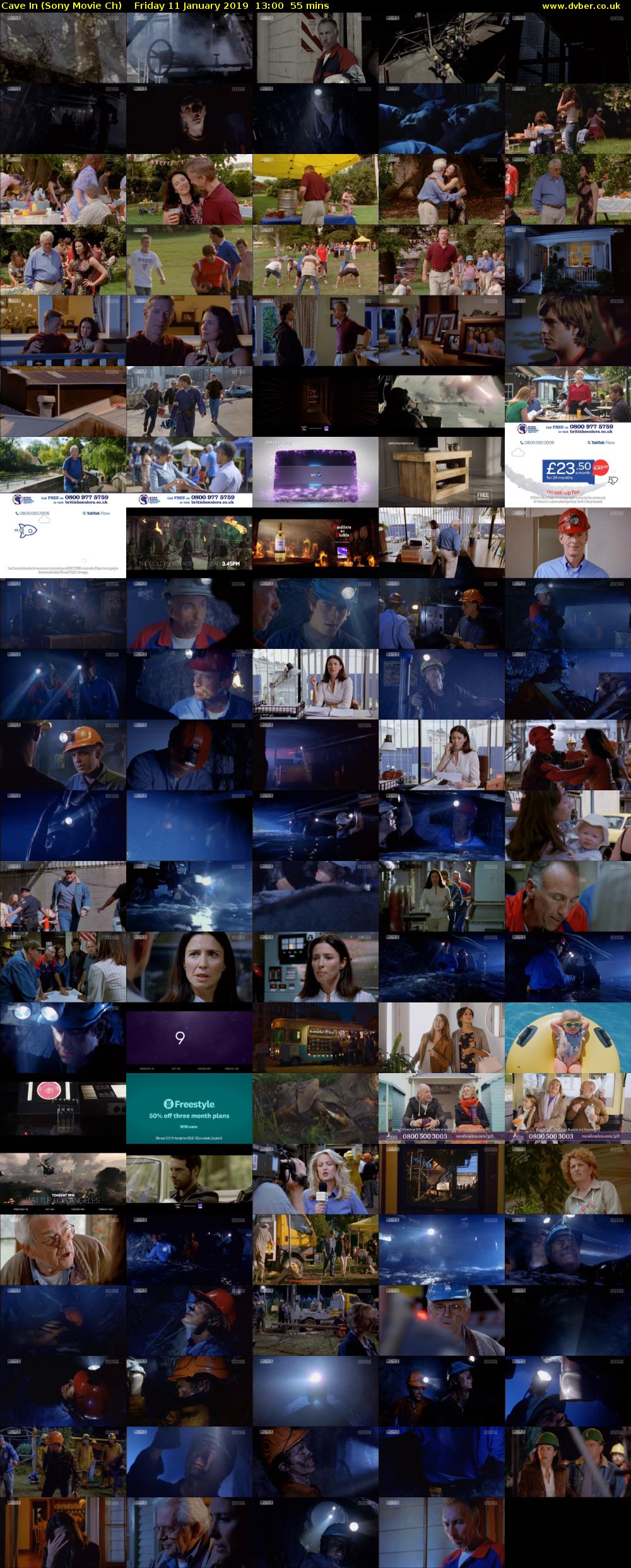 Cave In (Sony Movie Ch) Friday 11 January 2019 13:00 - 13:55