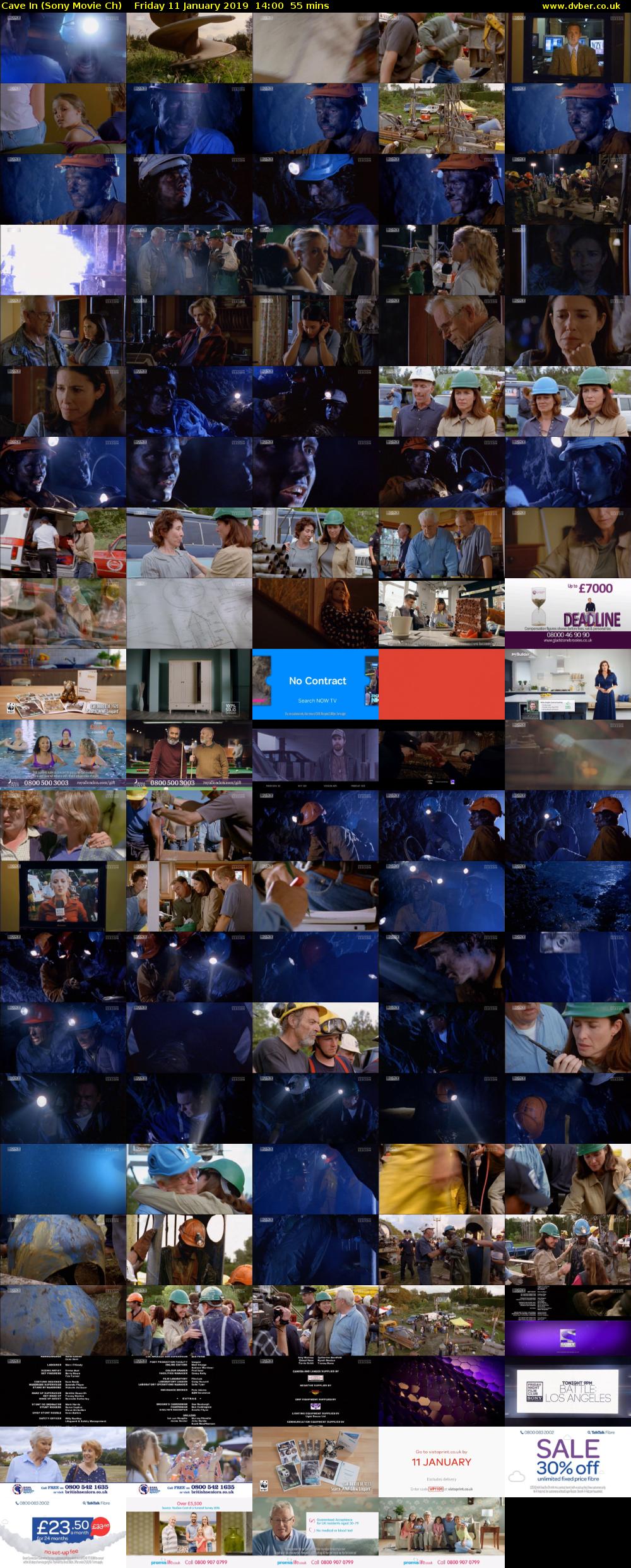 Cave In (Sony Movie Ch) Friday 11 January 2019 14:00 - 14:55