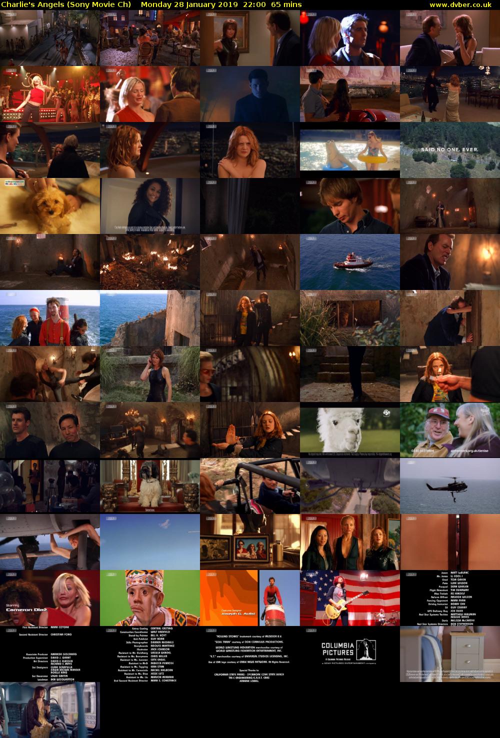 Charlie's Angels (Sony Movie Ch) Monday 28 January 2019 22:00 - 23:05