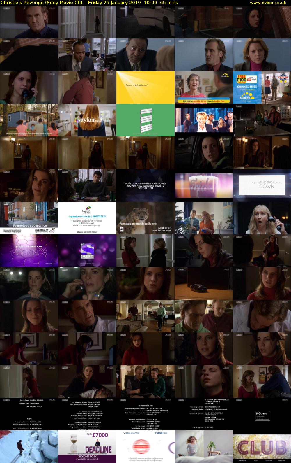 Christies Revenge (Sony Movie Ch) Friday 25 January 2019 10:00 - 11:05