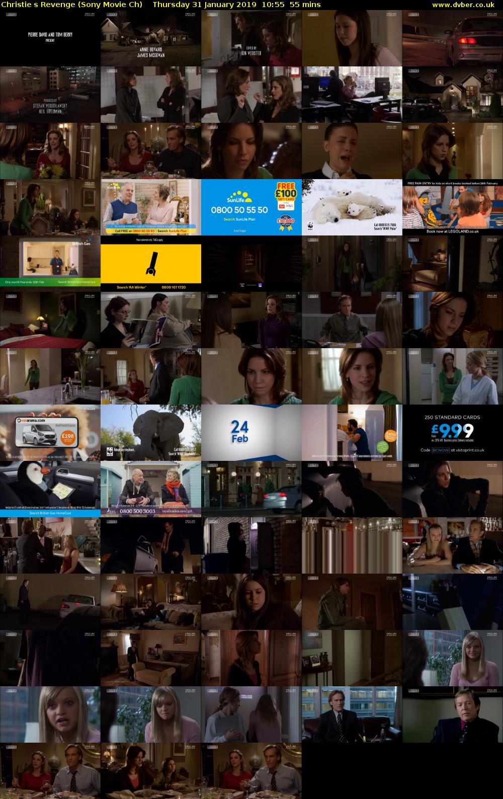 Christies Revenge (Sony Movie Ch) Thursday 31 January 2019 10:55 - 11:50