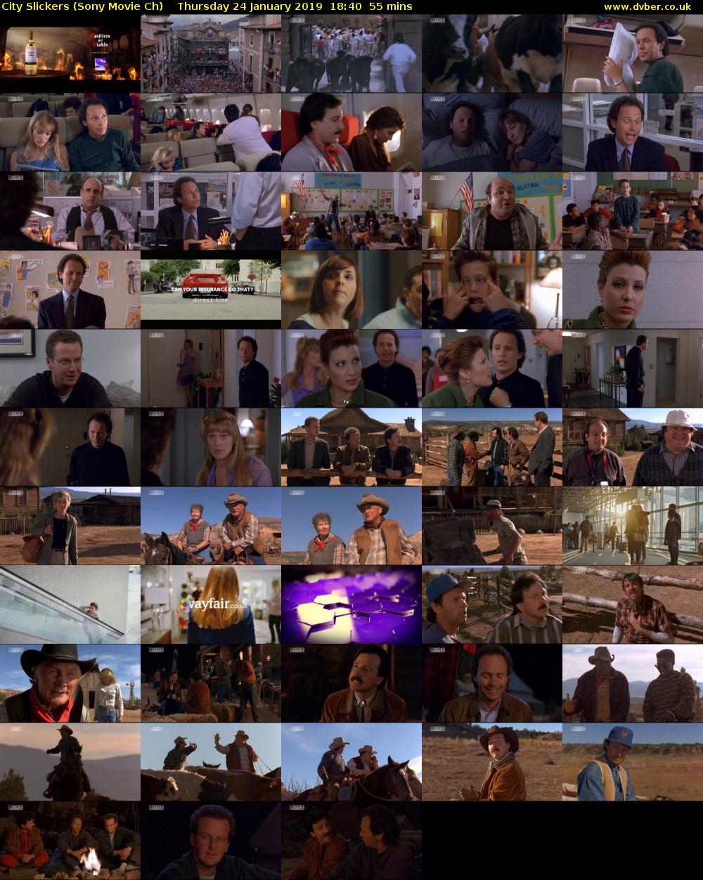 City Slickers (Sony Movie Ch) Thursday 24 January 2019 18:40 - 19:35