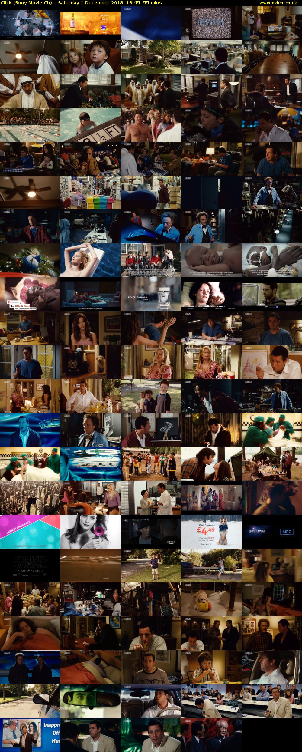 Click (Sony Movie Ch) Saturday 1 December 2018 18:45 - 19:40
