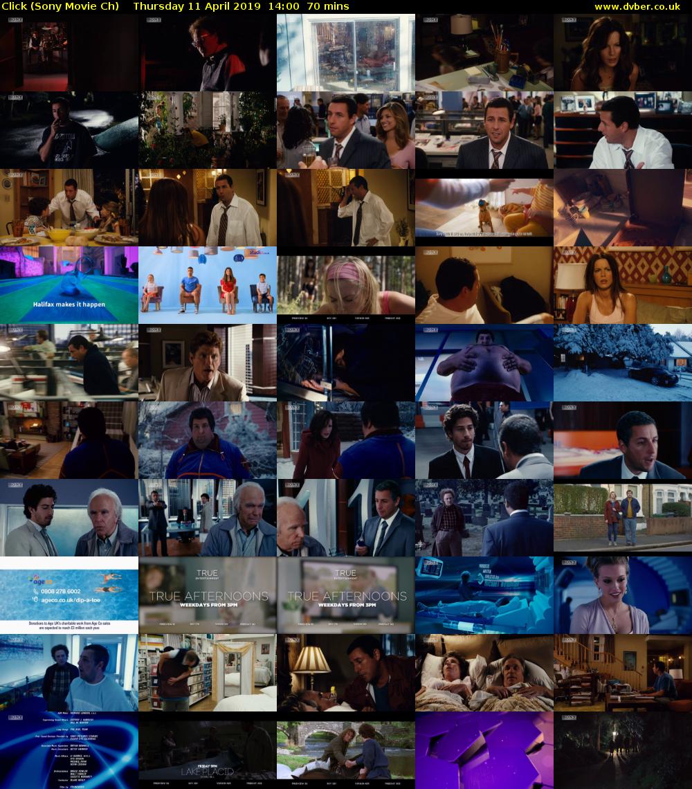 Click (Sony Movie Ch) Thursday 11 April 2019 14:00 - 15:10